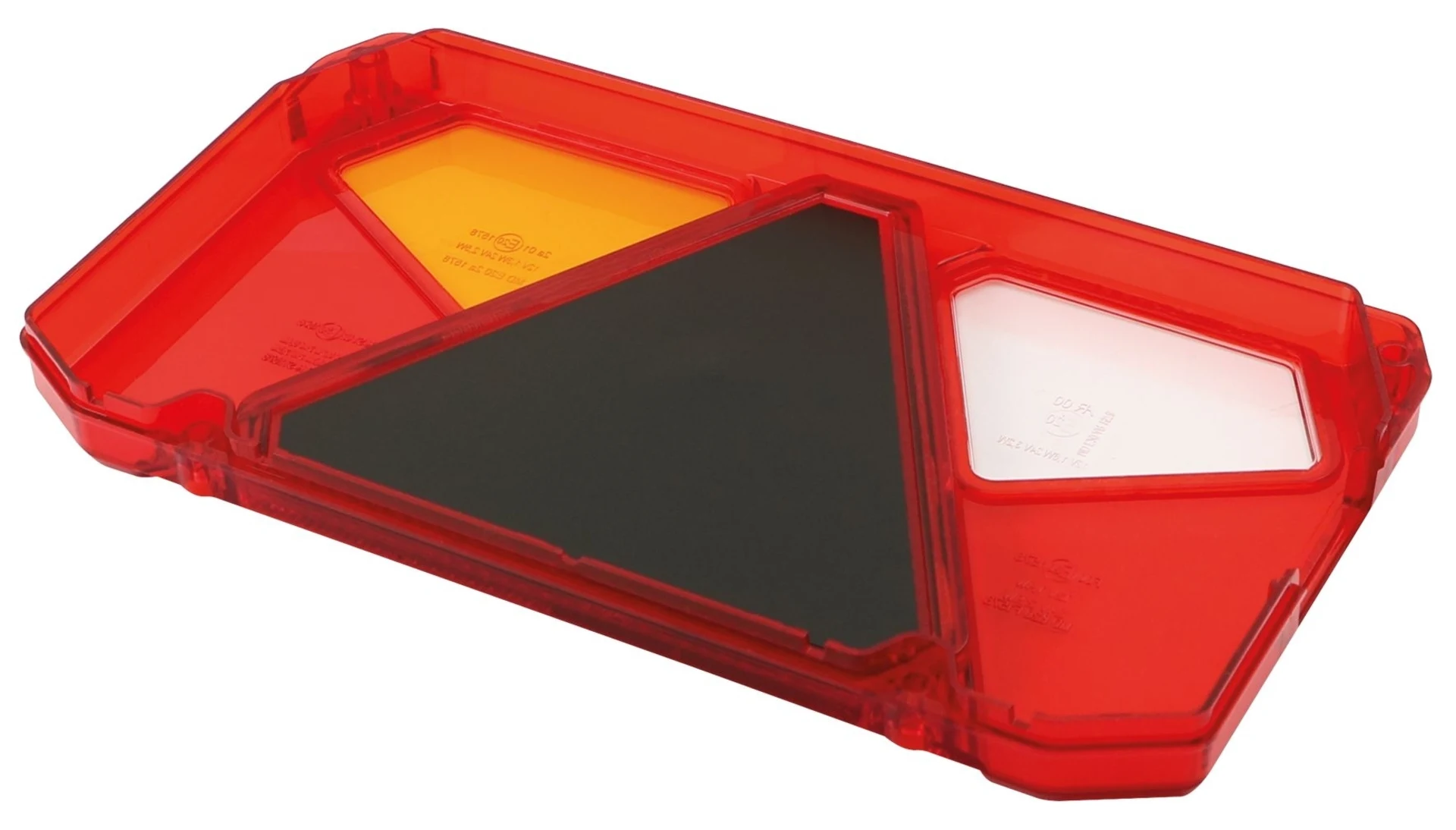 WAS - Ersatzglas zu Schlussleuchte W125 rechts 242x134mm *** für Leuchten MIT seitliche Kennzeichenleuchte ***