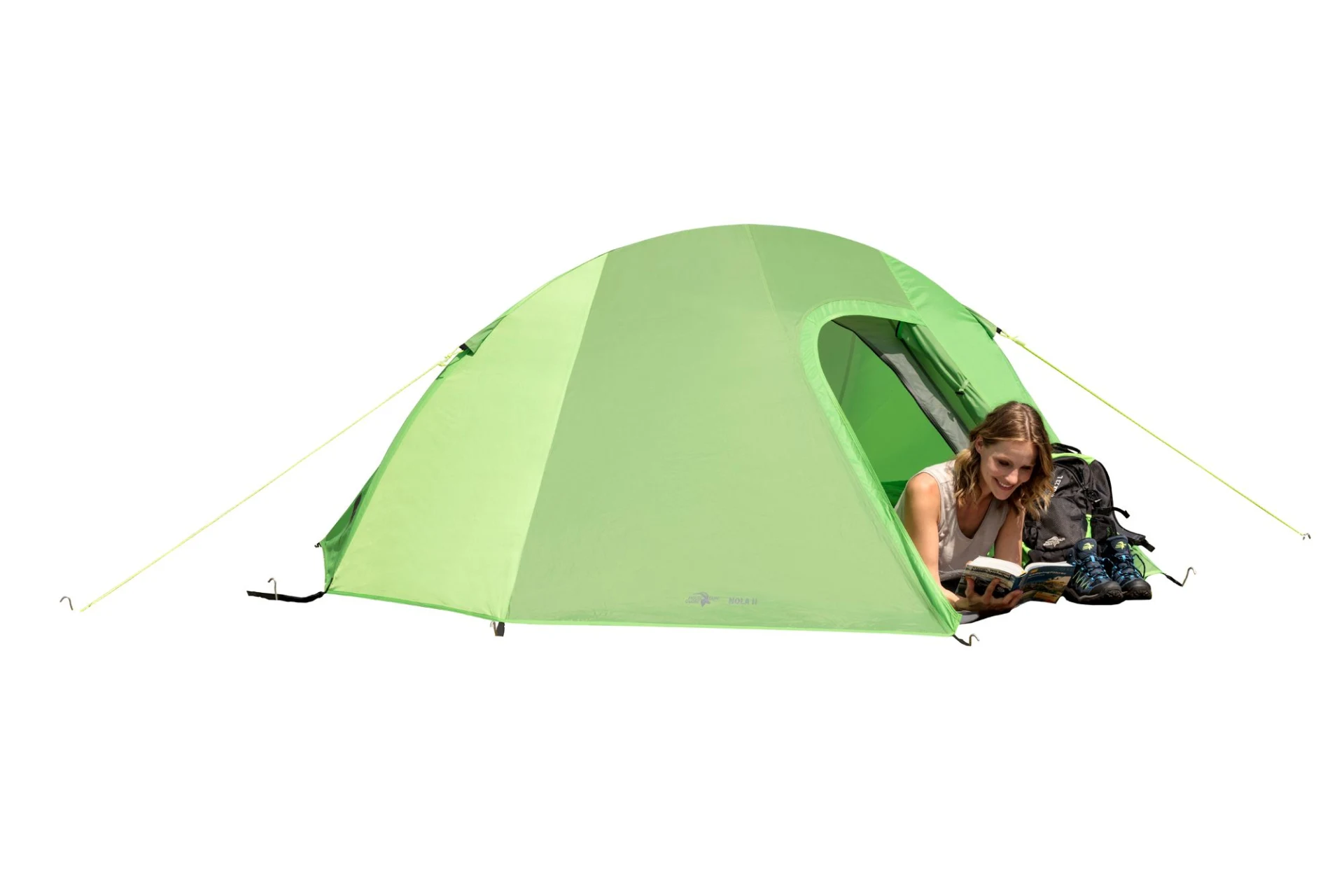 Mountain Guide Nola II Alu Trekkingzelt hellgrün für 2 Personen
