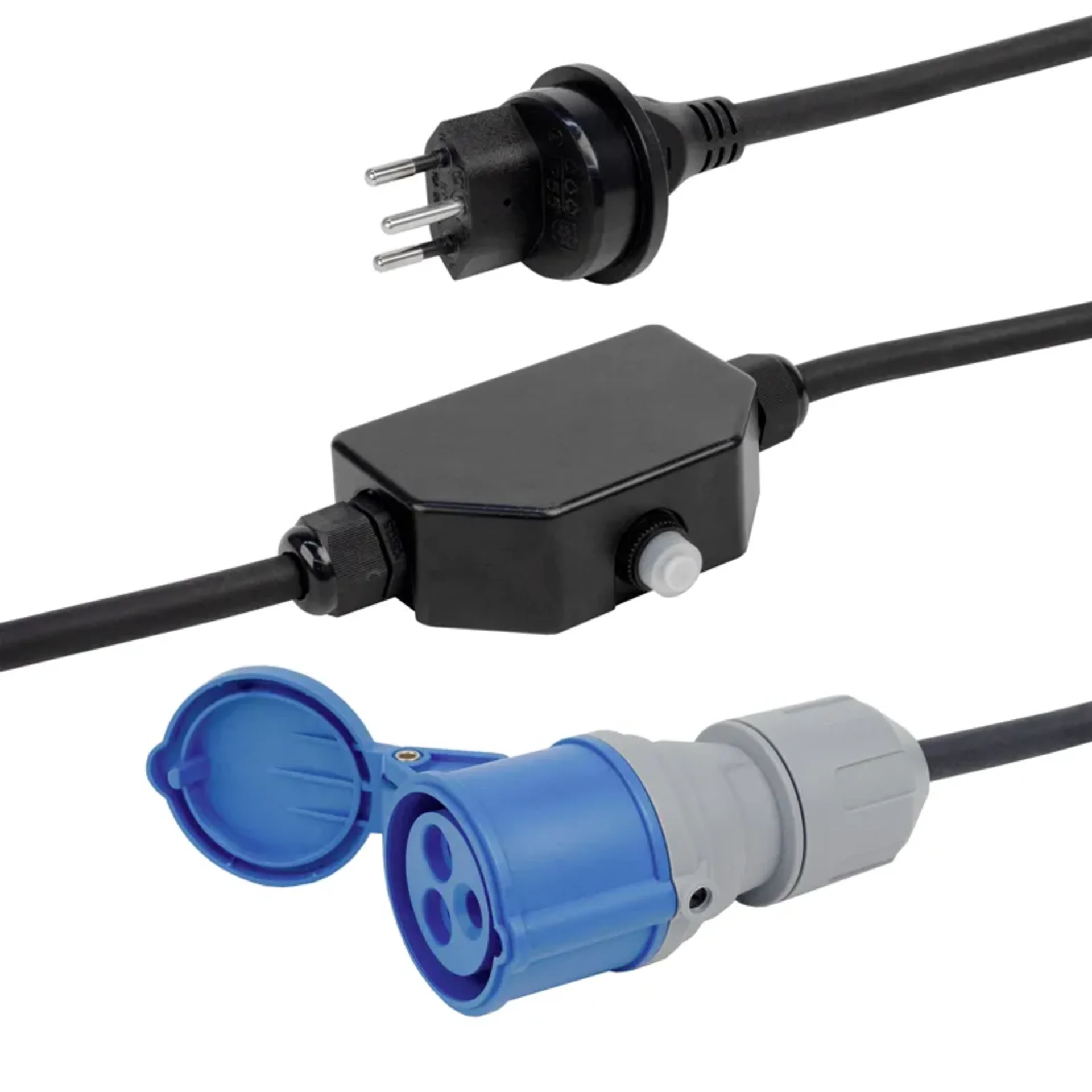Outmove CEE Adapterkabel Schweiz inkl. Schutzschalter - 2 Meter