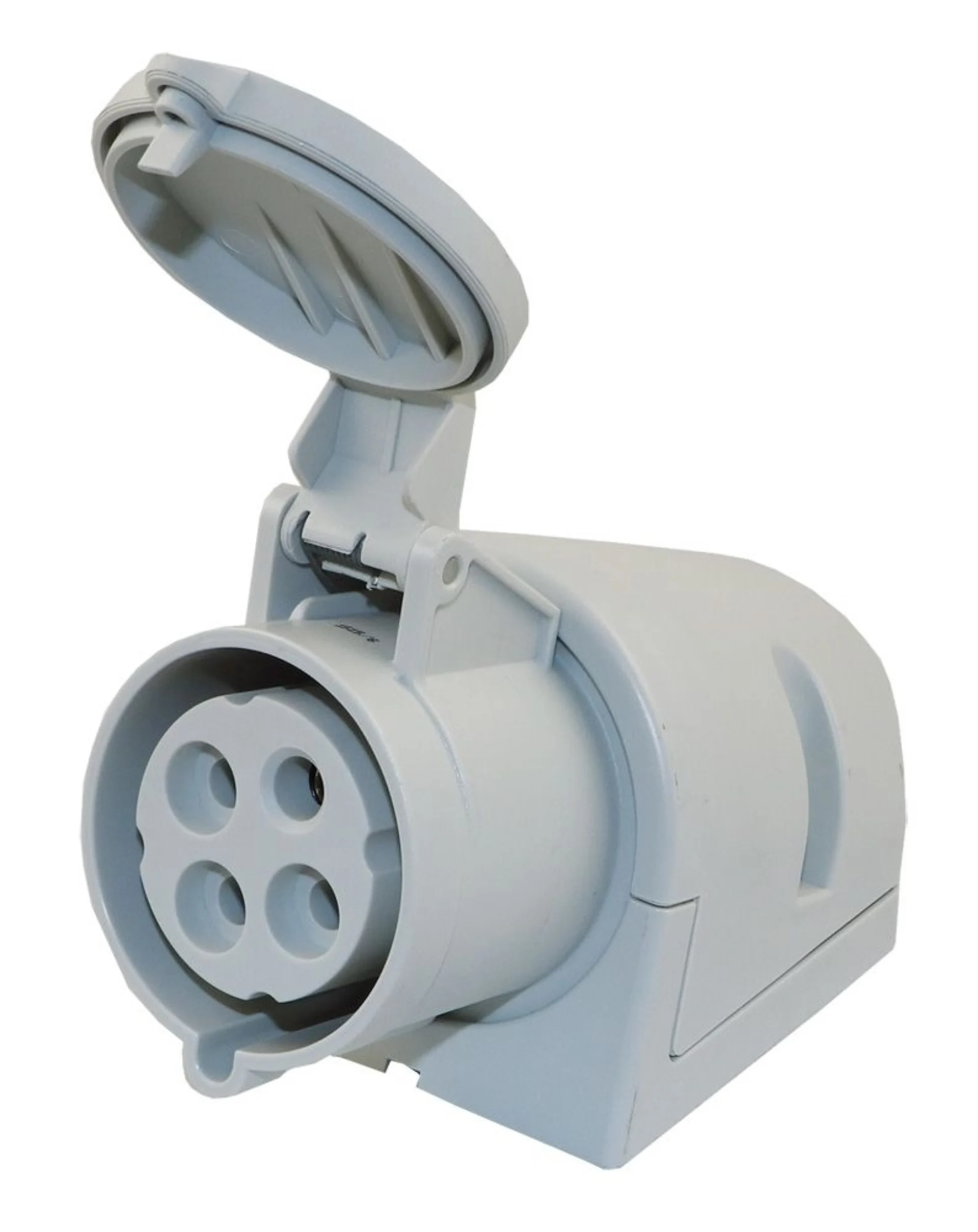 Cekon Wandsteckdose 32/4 230 VAC grau 1 h ** Inklusive Verschraubung M25x1.5mmgr **
