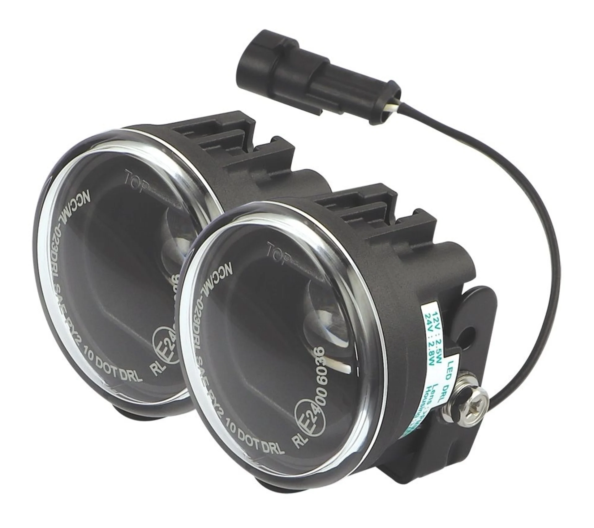 LED-Tagfahrleuchten-Set ø70mm, schwarz