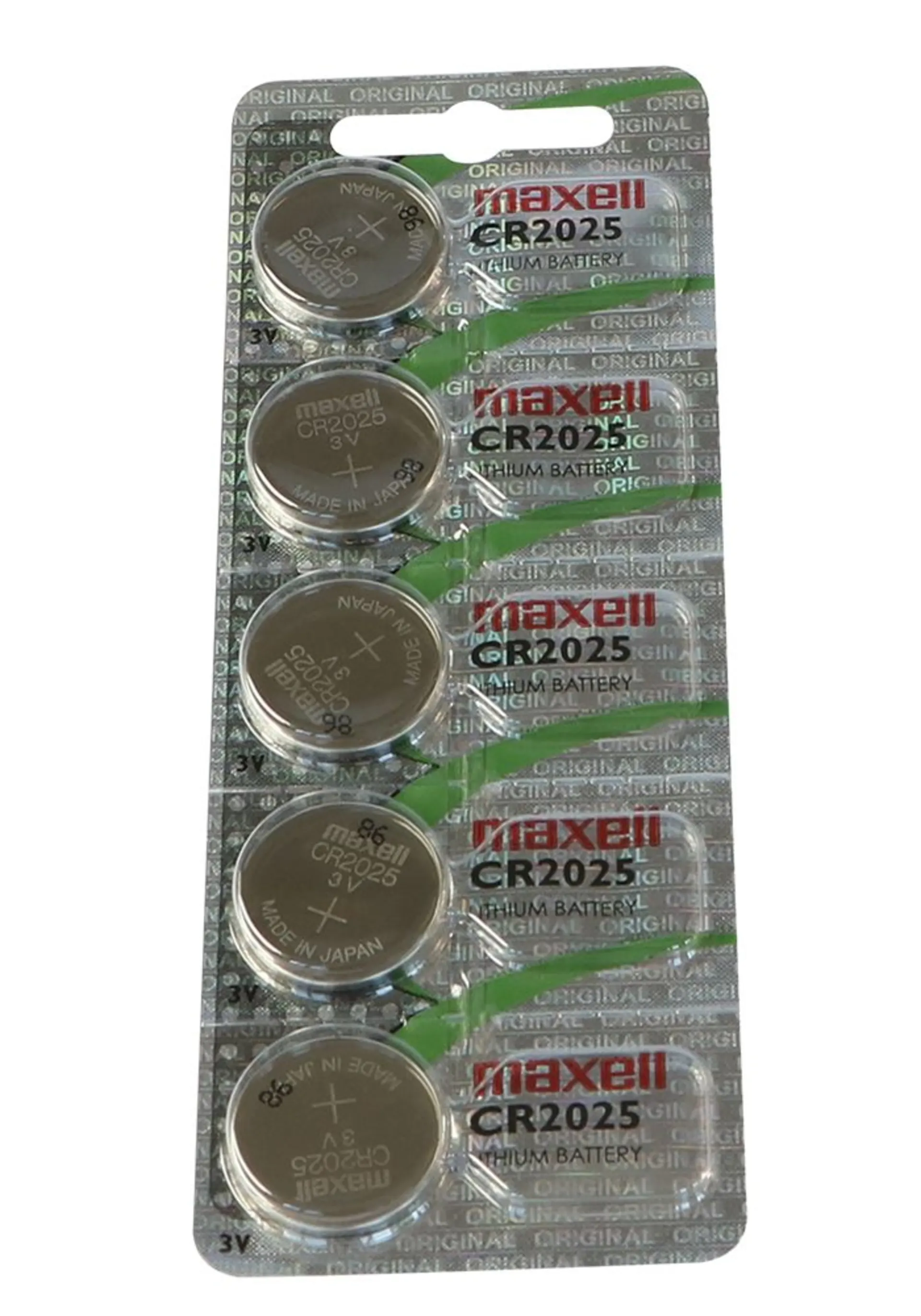 Maxell Knopfzellen-Batterie, Blister mit 5 Stk. Lithium-Batterie 3 V ø 20 x 2.5 mm