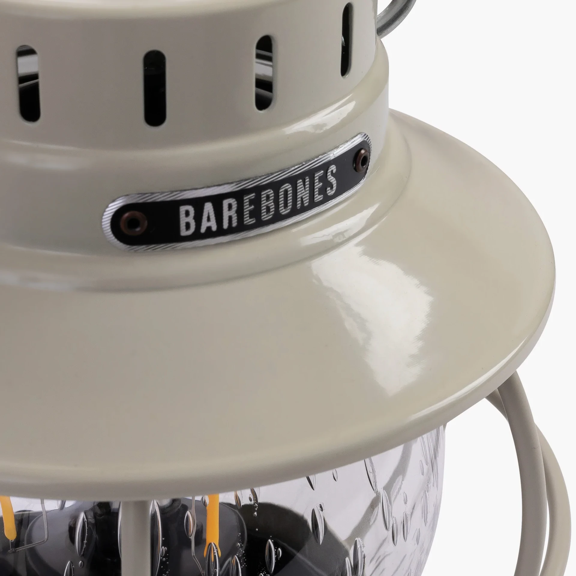 Barebones Railroad Lantern vintage white