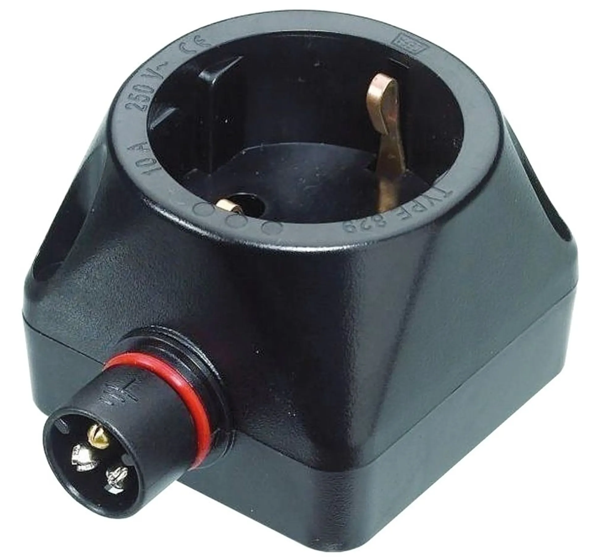 DEFA - 230 VAC Schuko-Steckdose für Innenraum 54 x 41 x 70 mm, 16 A, PlugIn-Anschluss