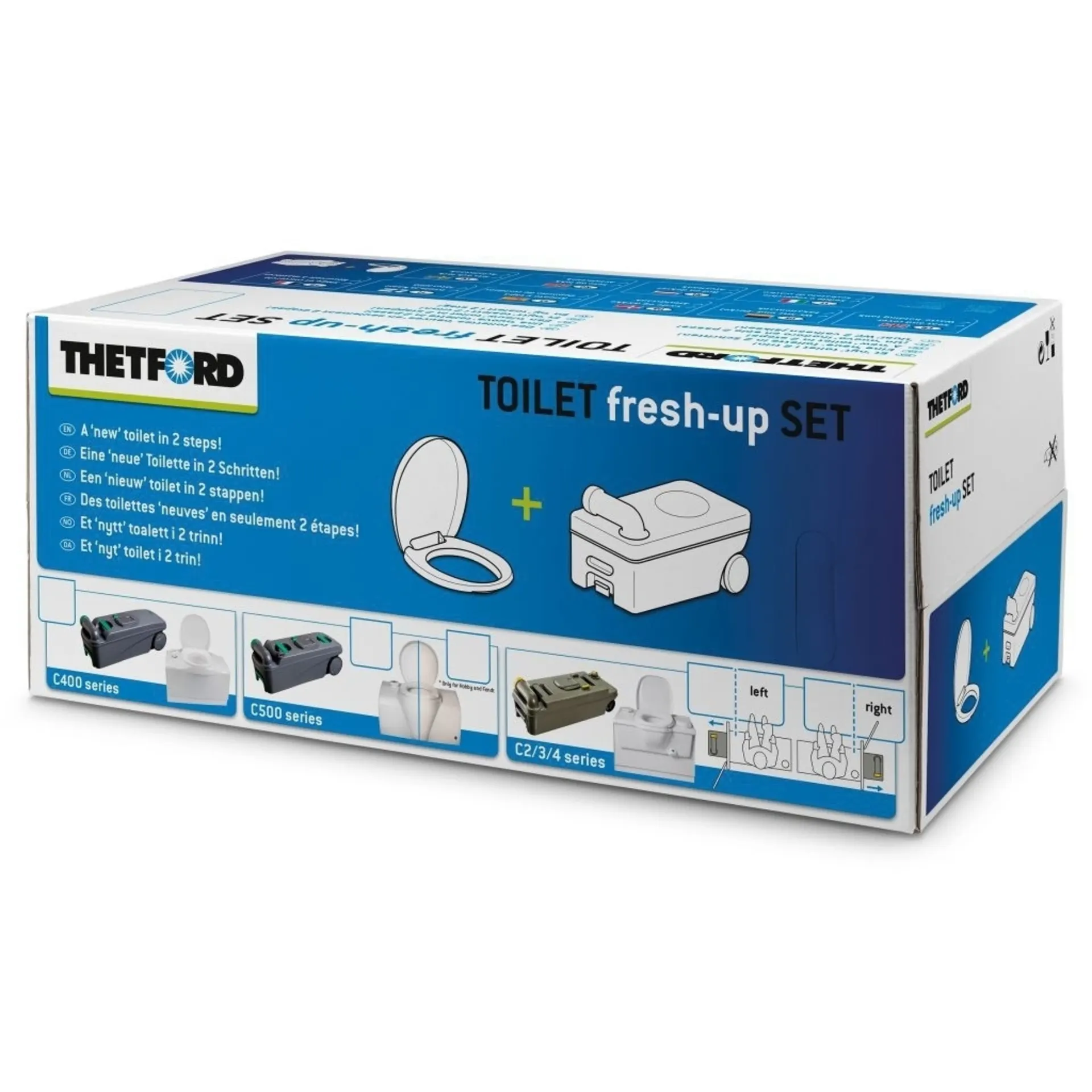 Thetford Fresh-Up Set C2 / C3 / C4 Serie Toiletten-Aufbereitungsset 2 teilig linkes Modell