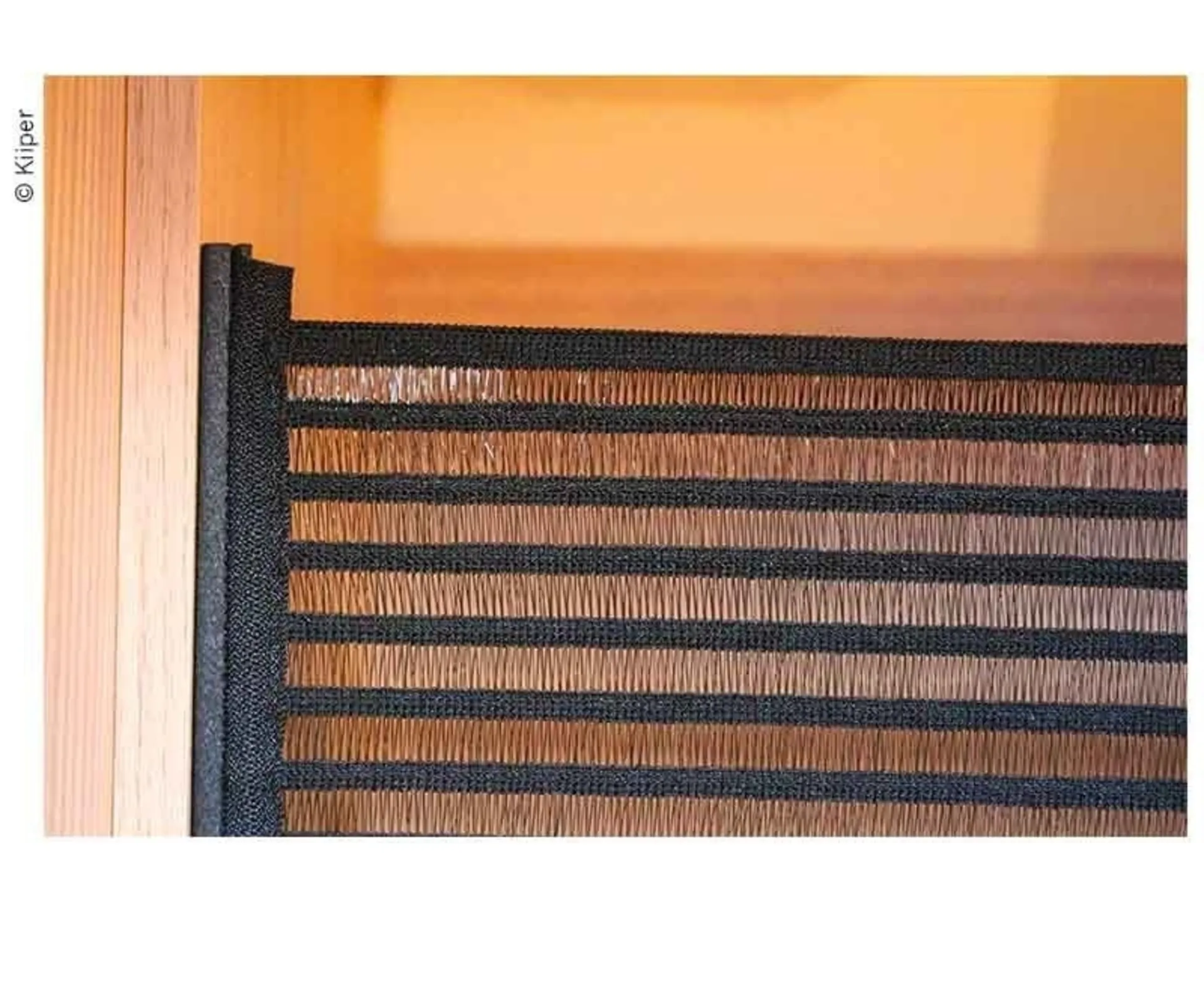 KIIPER-Mini filet de rangement set 3 pour largeur de montage de 200mm en noir ligné