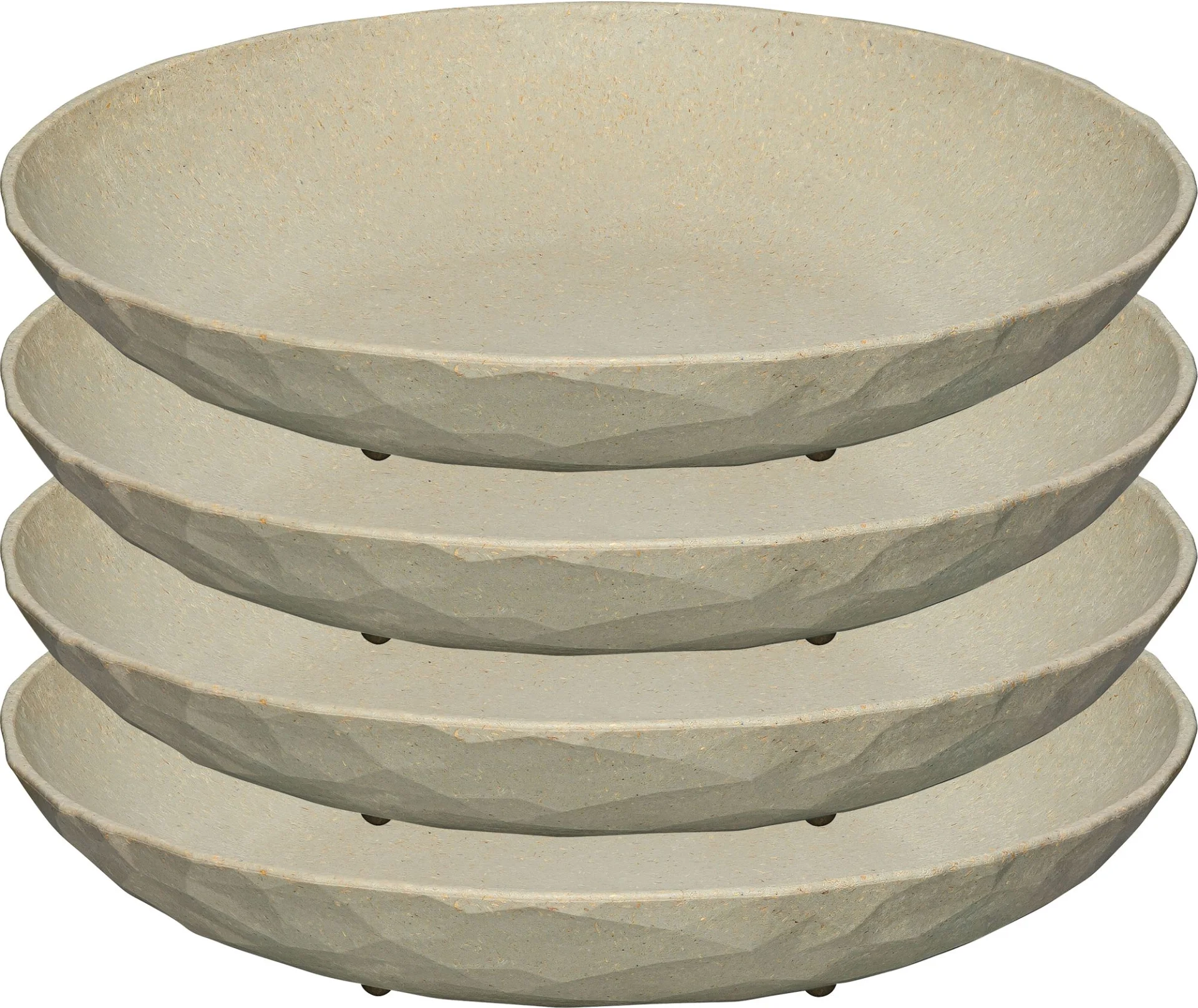 Koziol Club Plate Teller 220 mm 4-tlg. (tief) - Nature Desert Sand