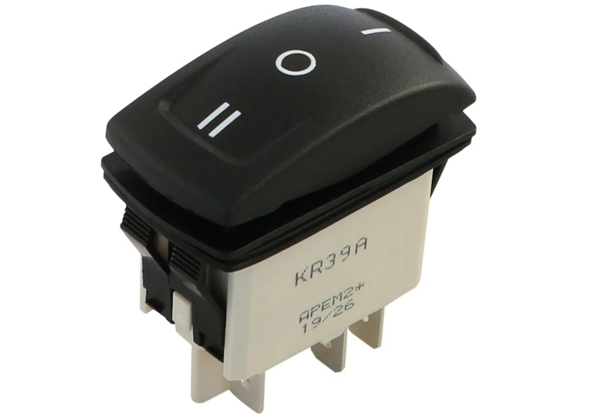 APEM - Wippschalter 2x 1 > 0 < 2 2x 1 > 0 < 2, IP68, Einbauloch 37 x 21 mm, Steckan. APEM - Wippschalter 2x 1 > 0 < 2 2x 1 > 0 < 2, IP68, Einbauloch 37 x 21 mm, Steckan.