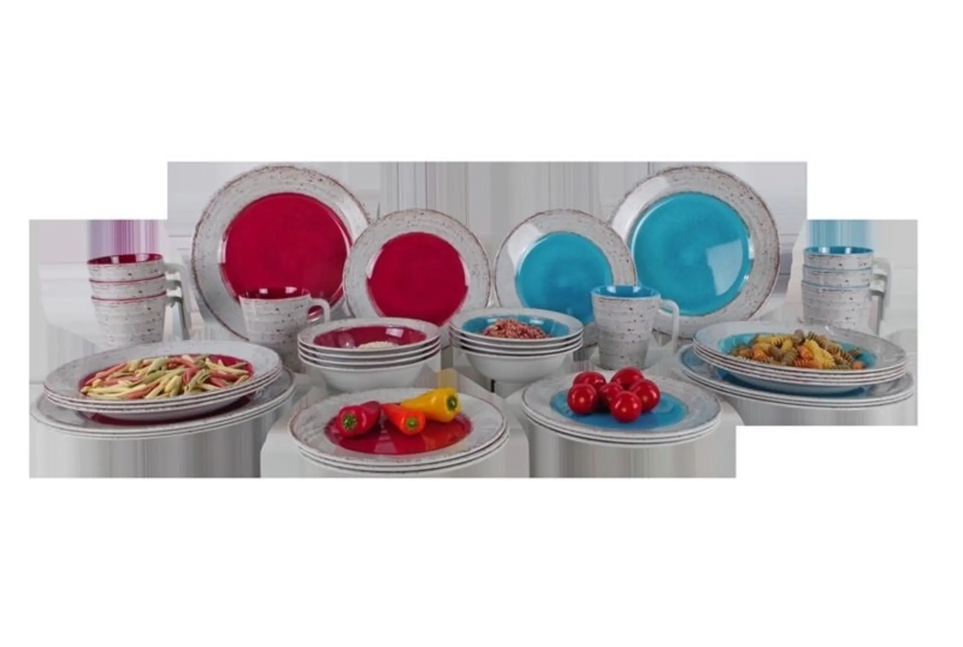 Geschirr-Set CASA TERRACOTTA aus Melamin, 16-teilig