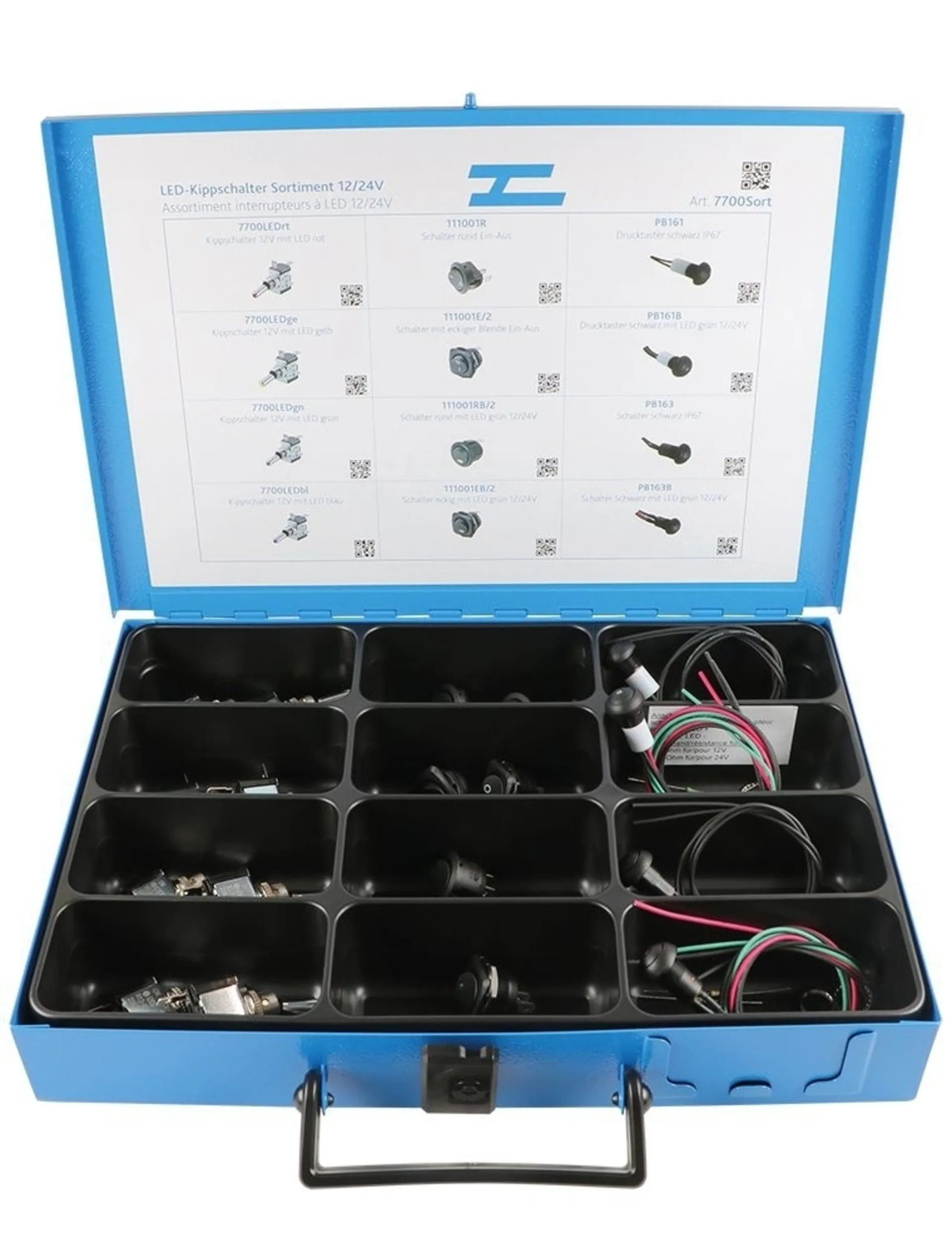 LED-Schalter und Taster Sortiment 12/24V