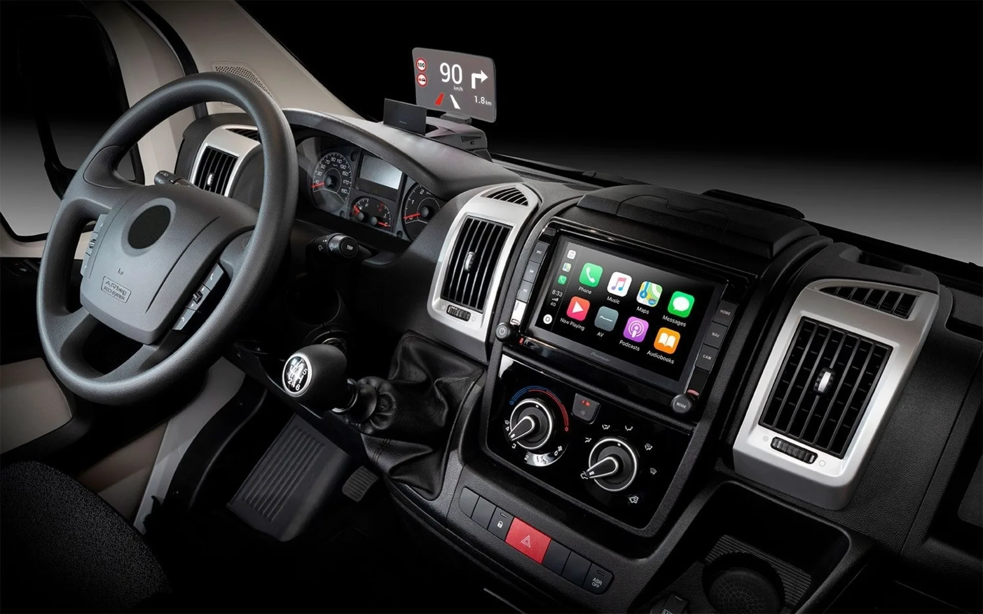 Pioneer SDA-HU100-DUC Head-Up-Display Fiat Ducato Nachrüstset