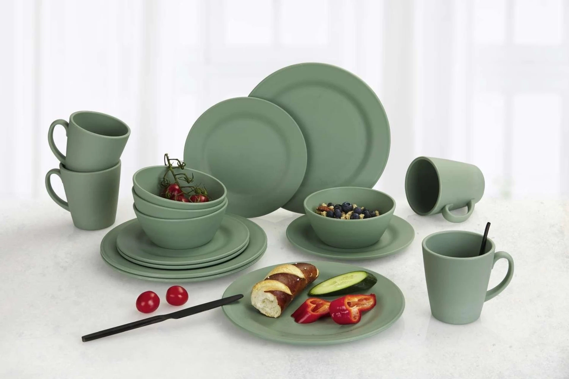 Berger Kynne Geschirr-Set 16 teilig Grün