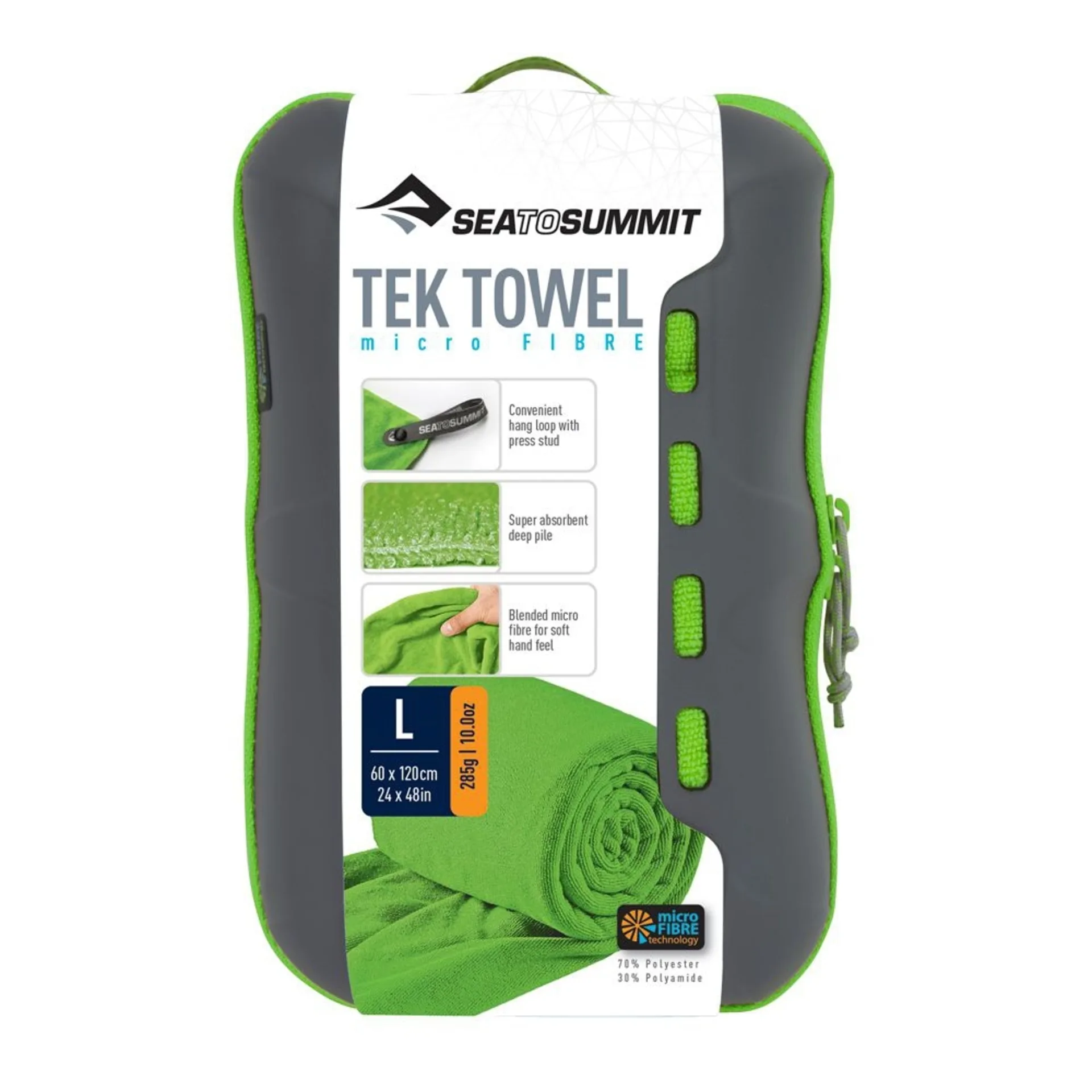 Sea to Summit TEK Frottee Mikrofaser Handtuch X-Large Lime