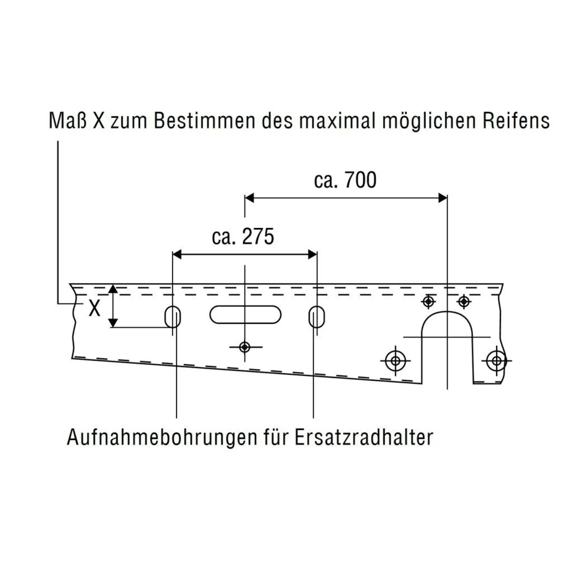 Alko Ersatzradhalter für Breitreifen, Typ E