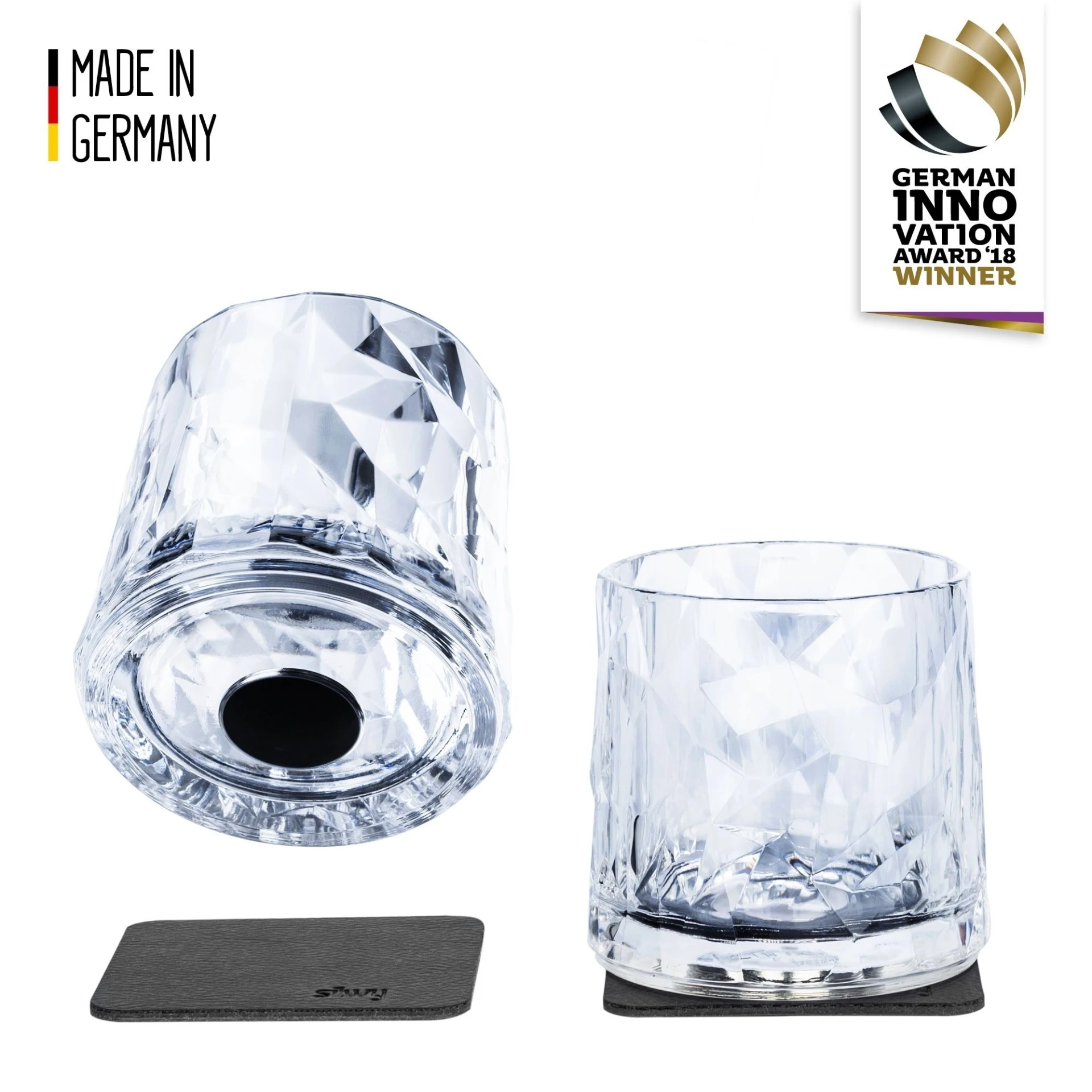 silwy® Verres en plastique magnétiques TUMBLER (set de 2) Hightech