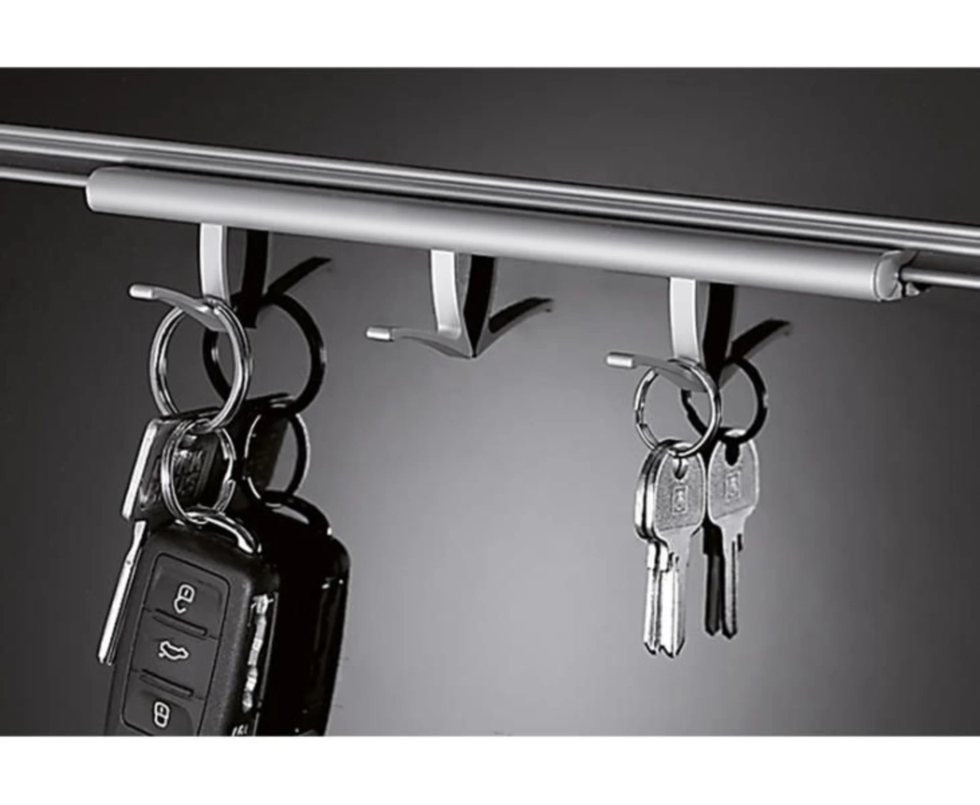 Aluminium Führungs- und Hakenleiste für Profilleiste (53425) - 3 Haken, 200 mm