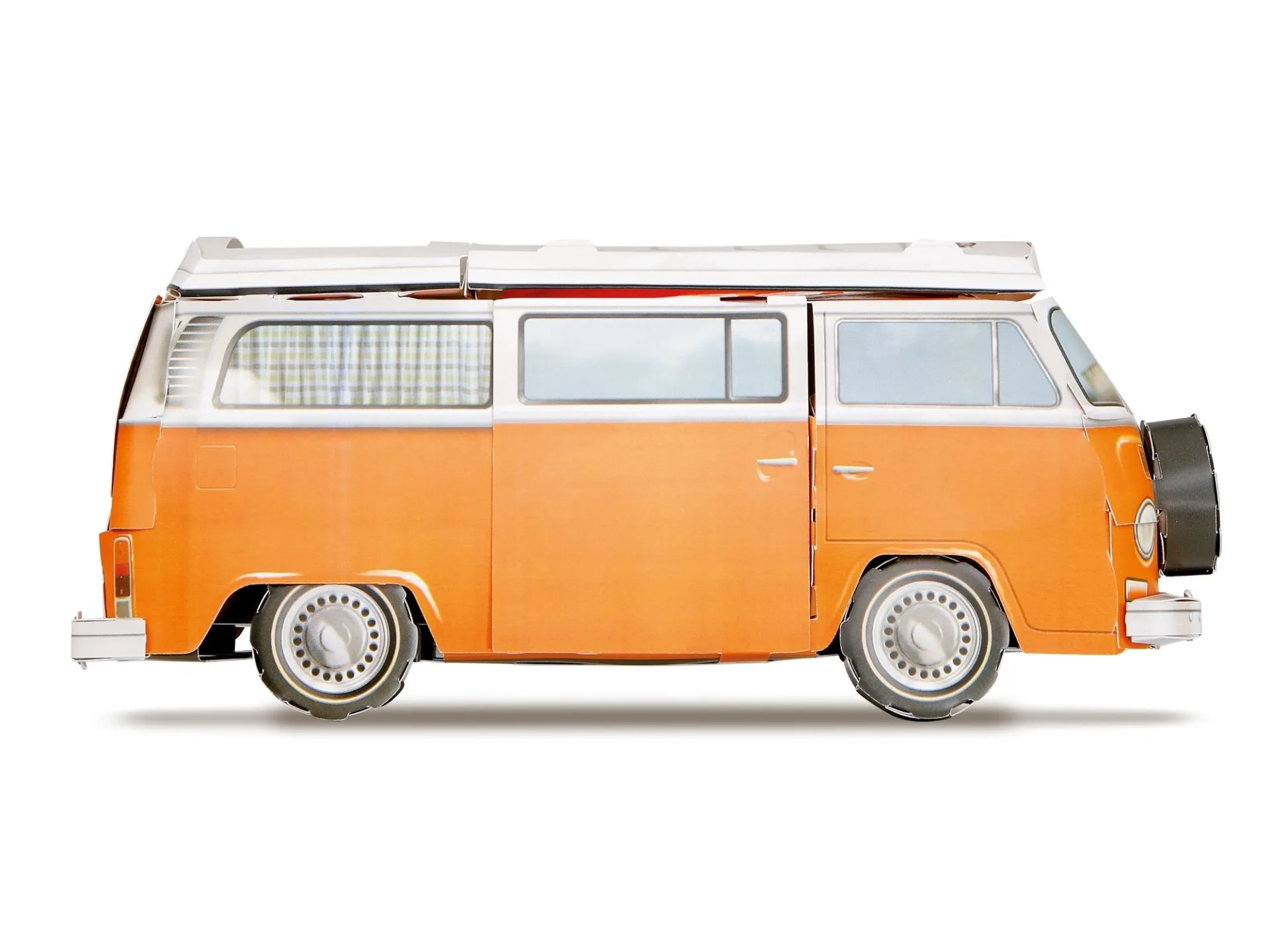Le camping-car en papier « VW Bulli T2 » de Franzi, à l'échelle 1:18, avec son livret d'accompagnement Le camping-car en papier « VW Bulli T2 » de Franzi, à l'échelle 1:18, avec son livret d'accompagnement