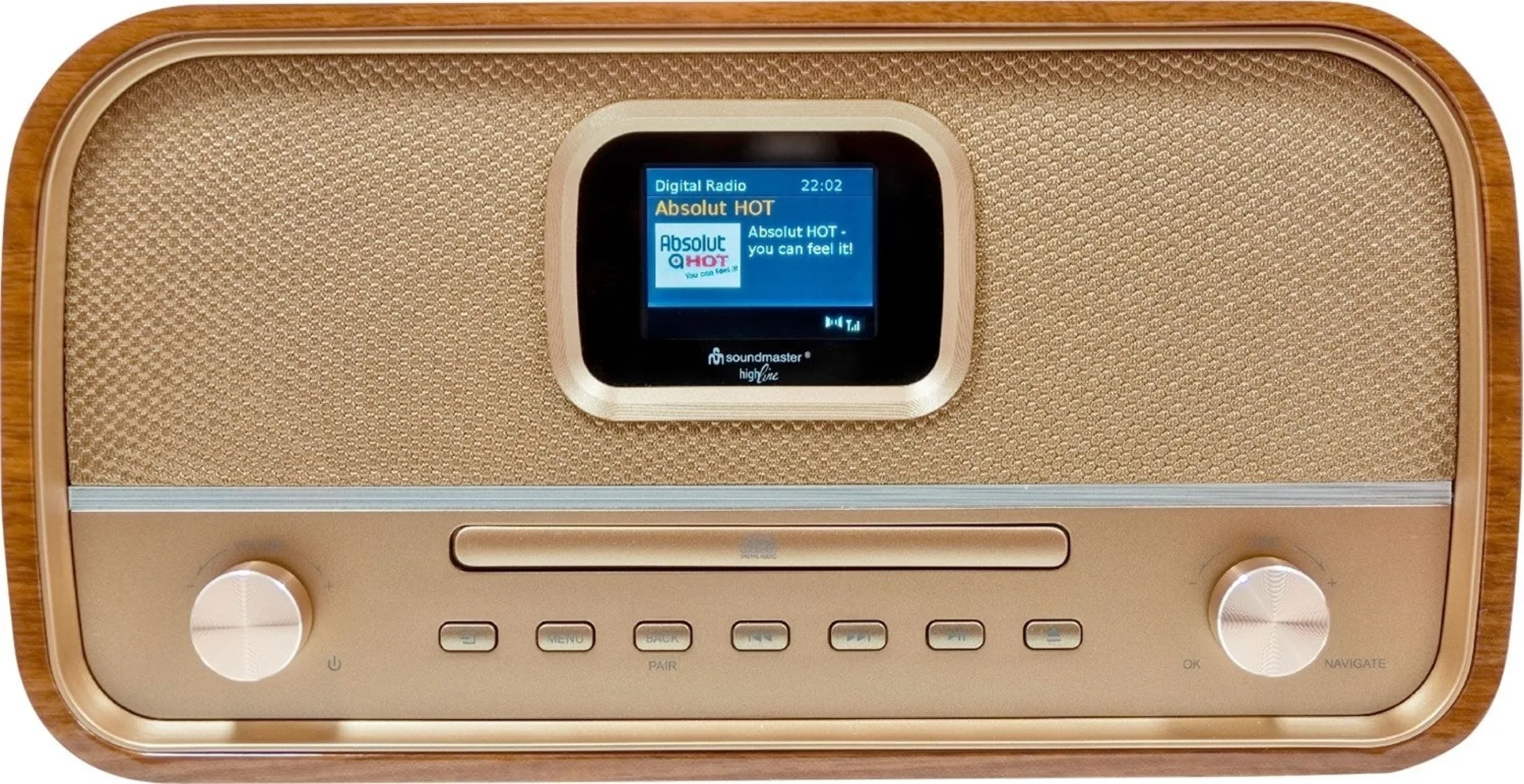 Soundmaster DAB970 Radio numérique DAB+ / FM avec CD/MP3 Bluetooth marron