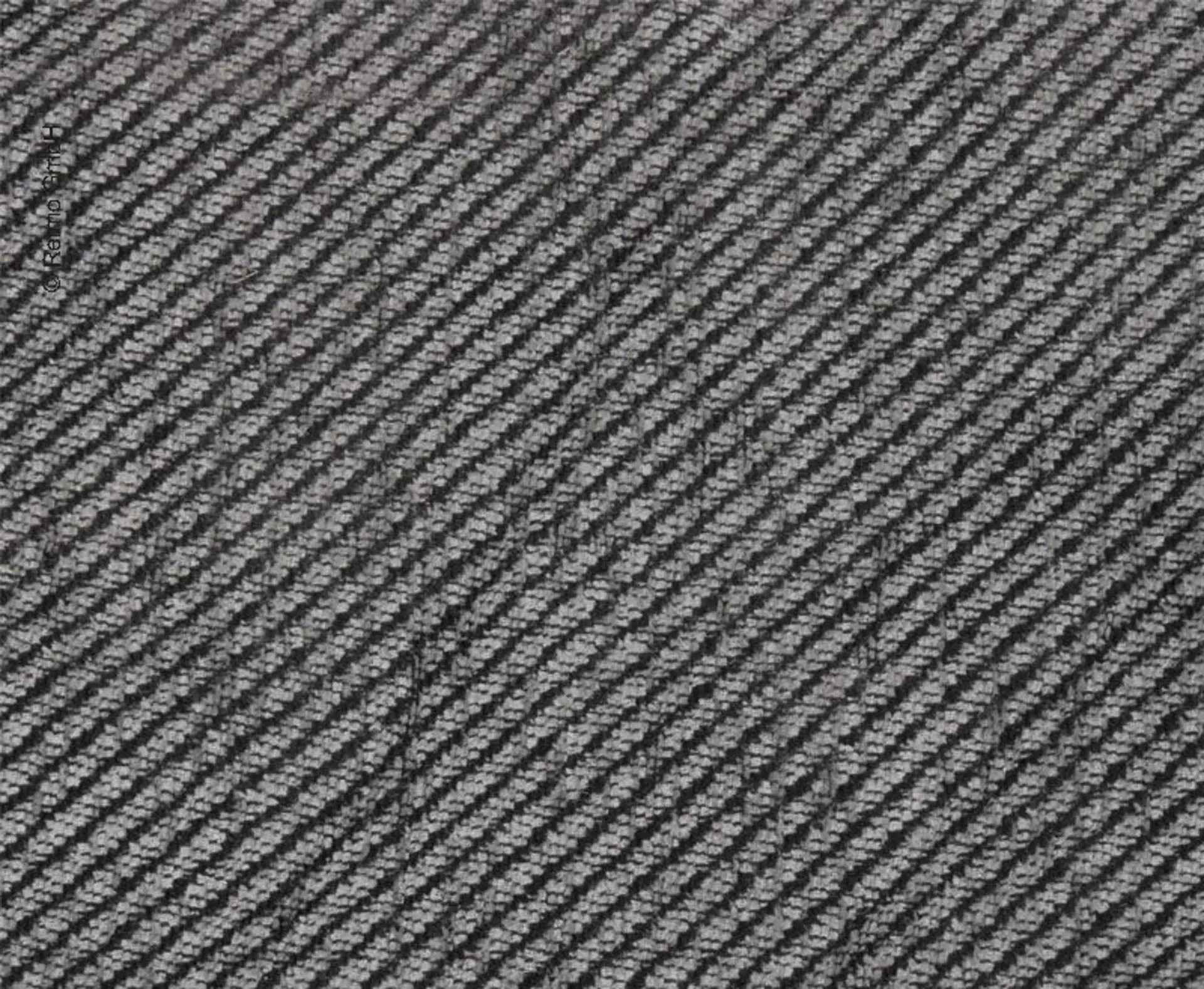 Tissu d'ameublement FASP gris-noir rayé en diagonale - largeur 140cm