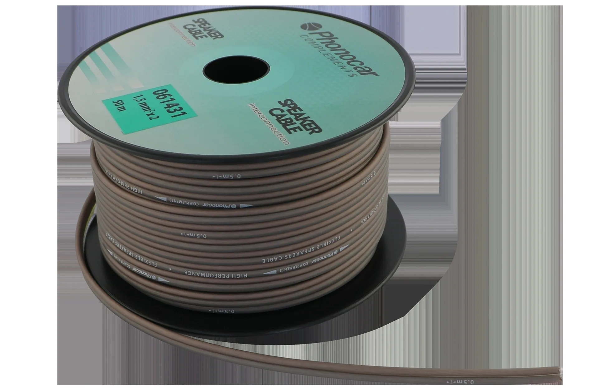 Lautsprecherkabel 2 x 1.5 mm2 grau Ummantelung 1 x rund + 1 x eckig