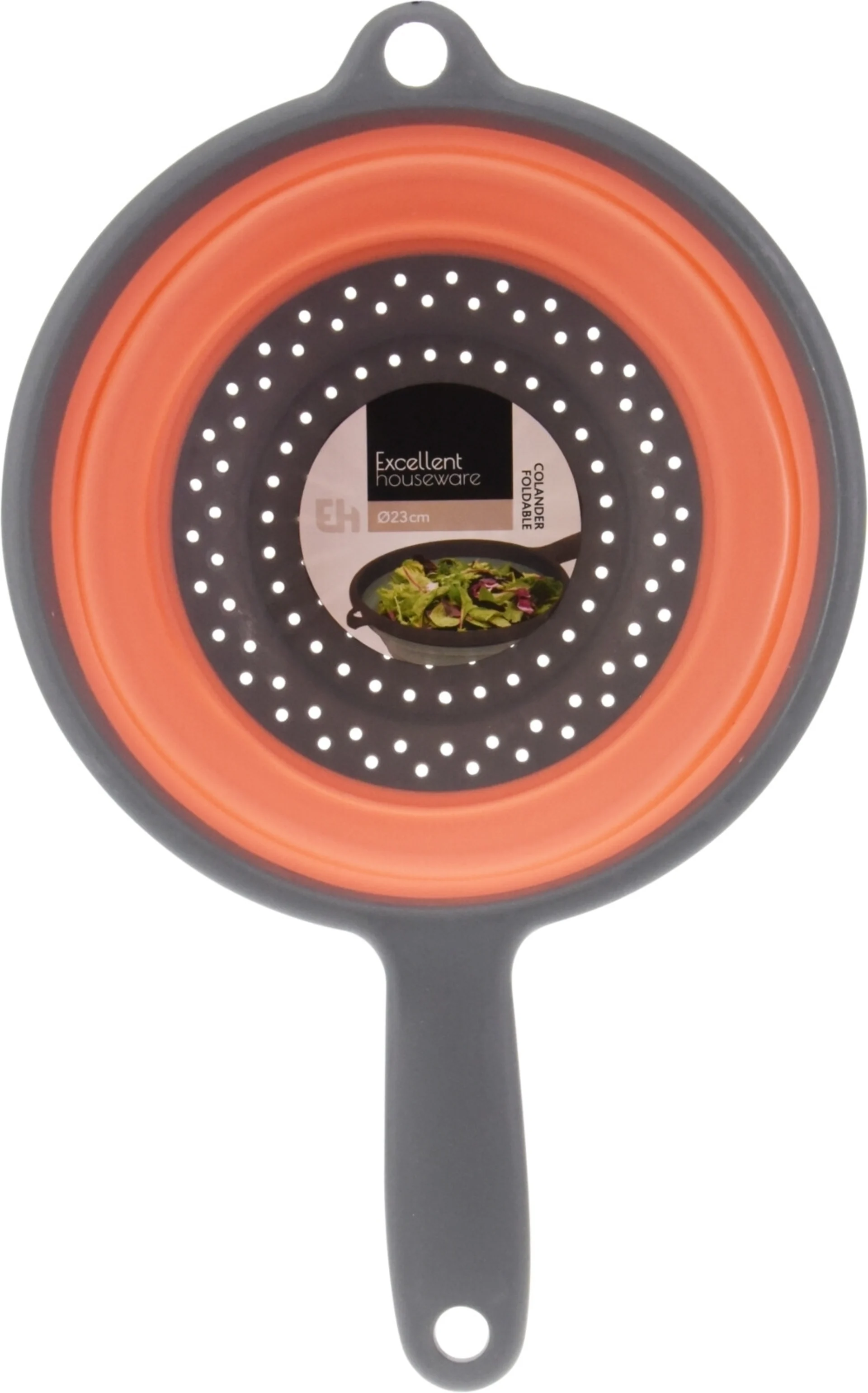 Sieb faltbar - 23cm - Grau/Coral/Green