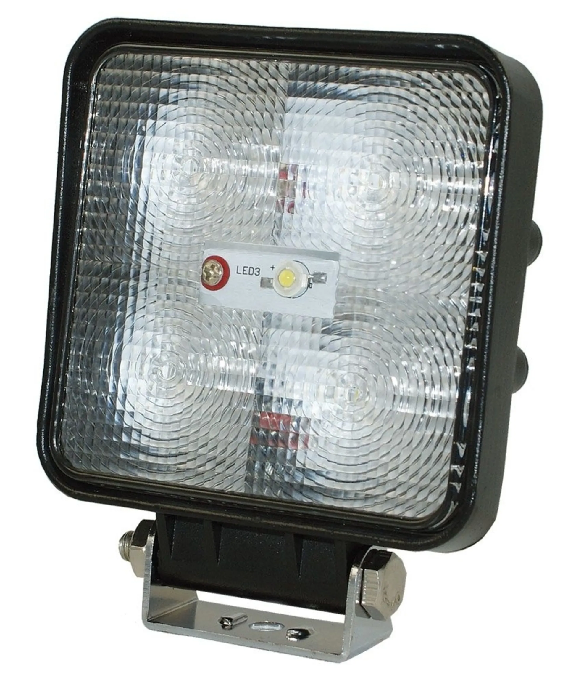 LED-Arbeitsscheinw. 12/24V Flutlicht 110x110mm, 1150Lumen, IP68, 10-30V, 15W
