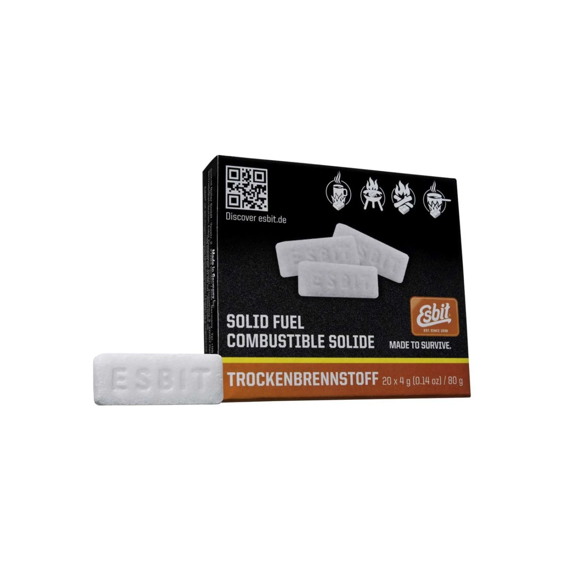 Esbit Trockenbrennstofftabletten 20 x 4 g für Taschenkocher