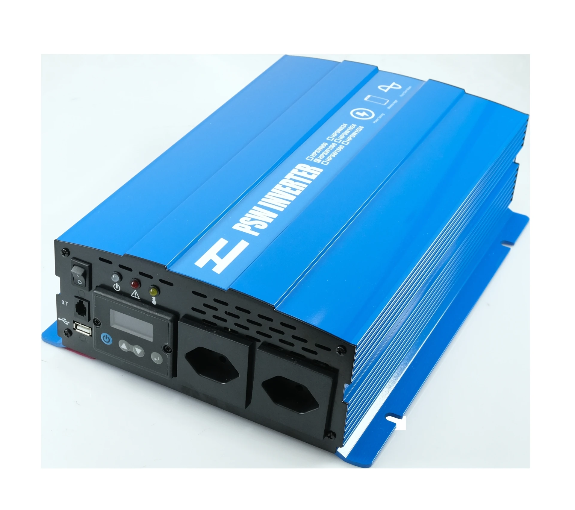 Sinus-Wechselrichter mit LCD Display 12 -> 230 V 1’000 W 340 x 247 x 100 mm, reine Sinuswelle