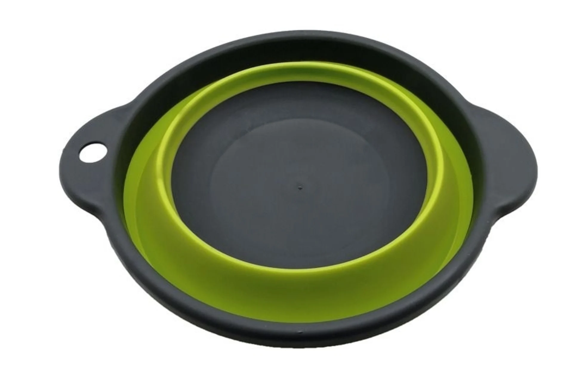 Camp4 Bol pliable en gris/lime, diamètre 20cm, hauteur 3.5/9cm
