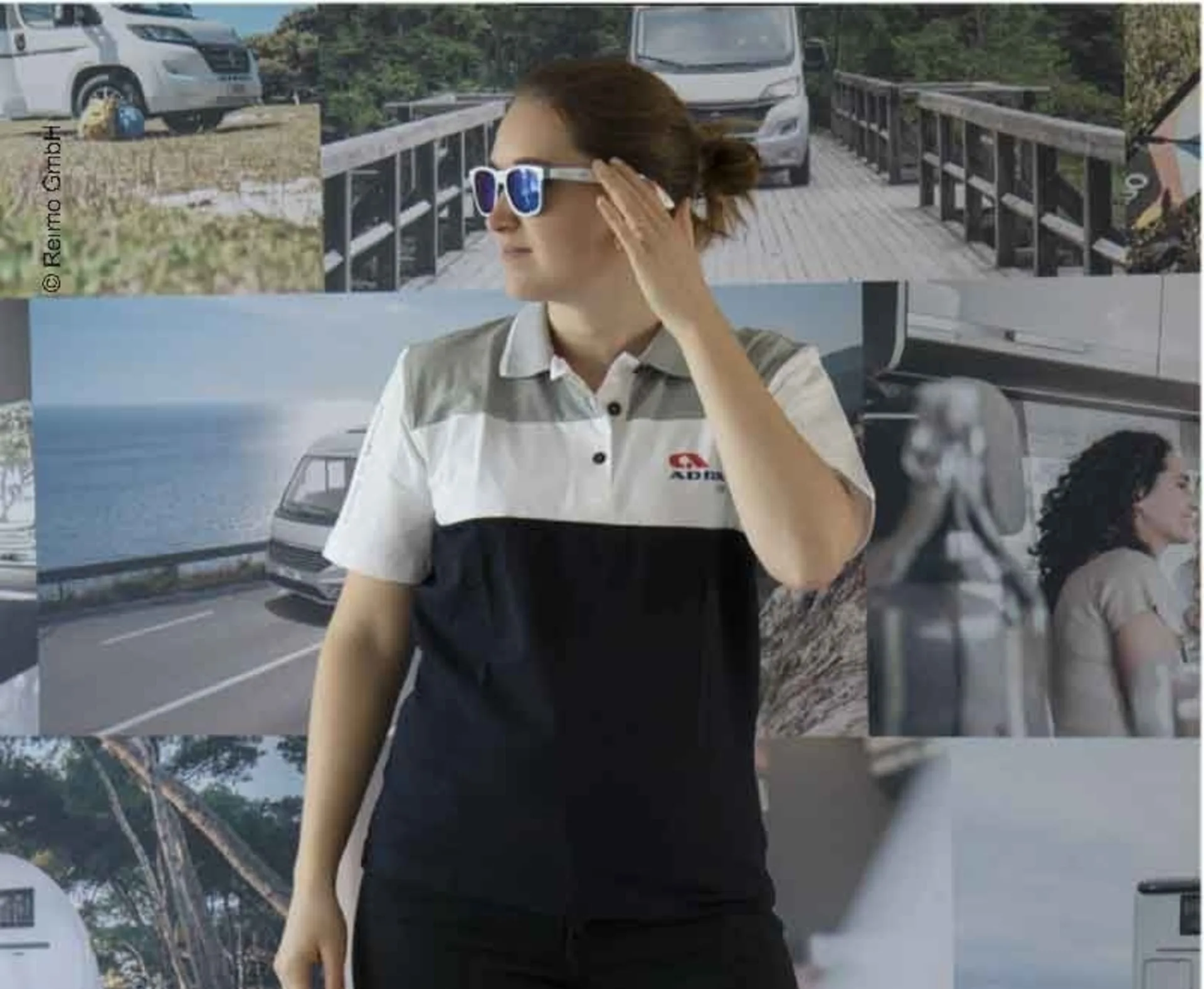 Polo femme bleu XL