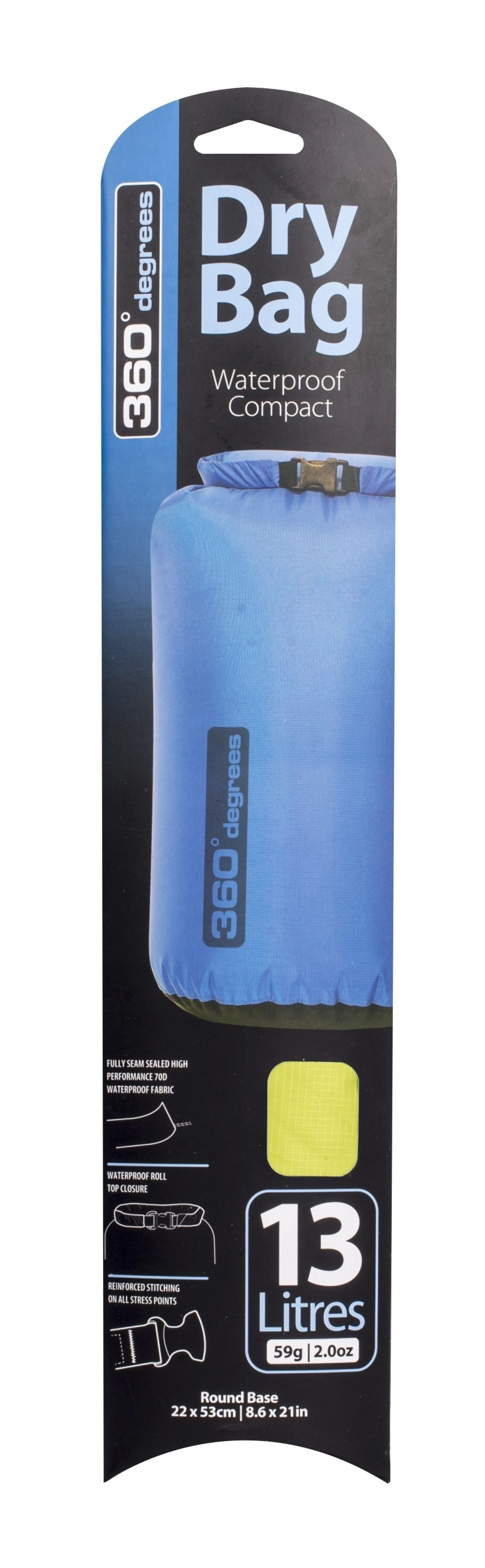 360 Dry Bag 13L Lime Green 360 Degrees Packsack wasserdicht