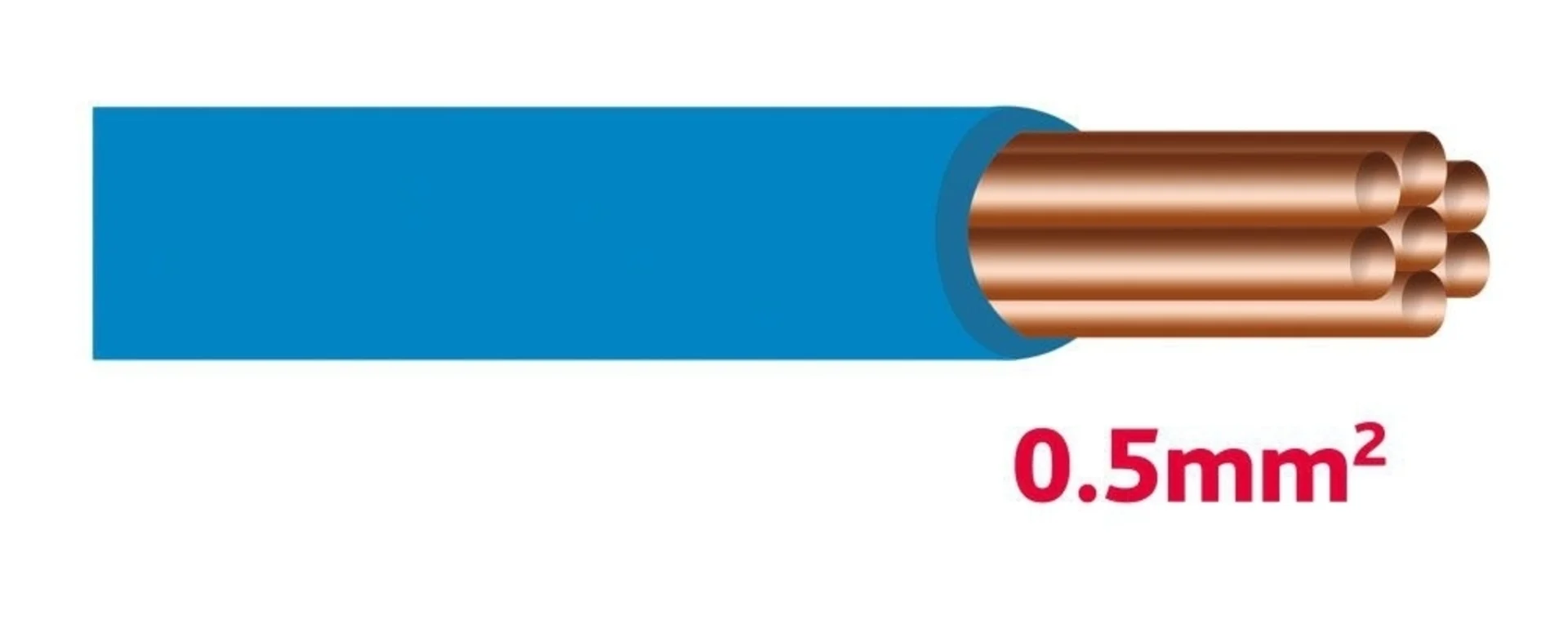 SGF Câble lumineux pour voiture 0,5mm2 bleu