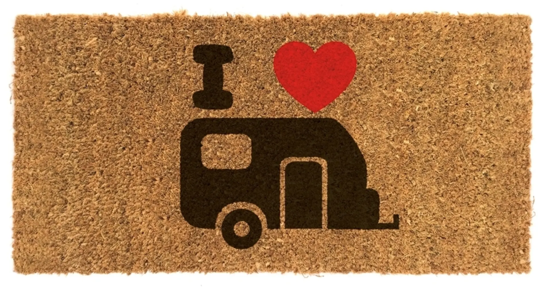 Kokosmatte 50x25cm - mit Druck "Caravan"
