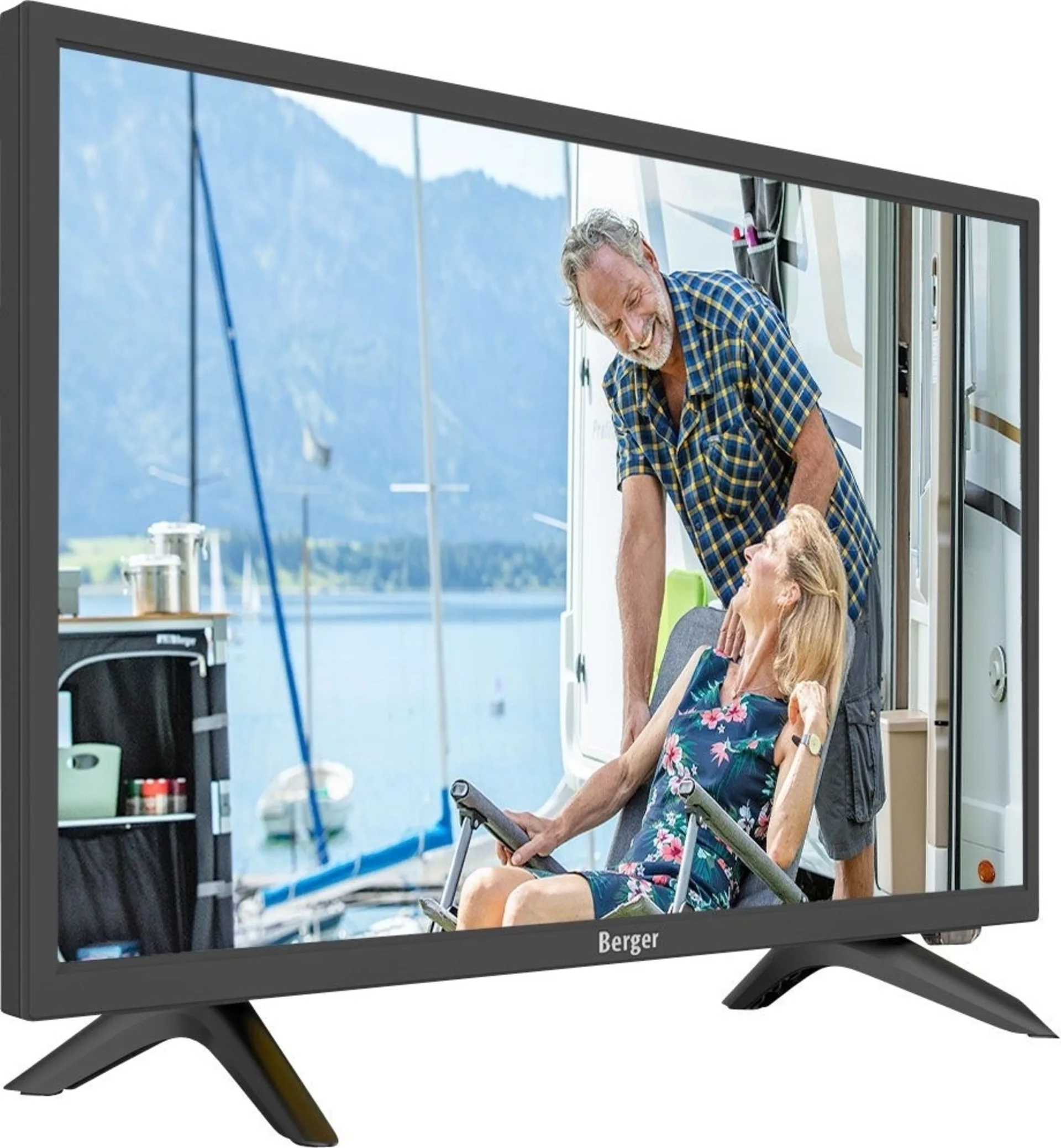 Berger Camping LED TV Fernseher mit Bluetooth 24 Zoll