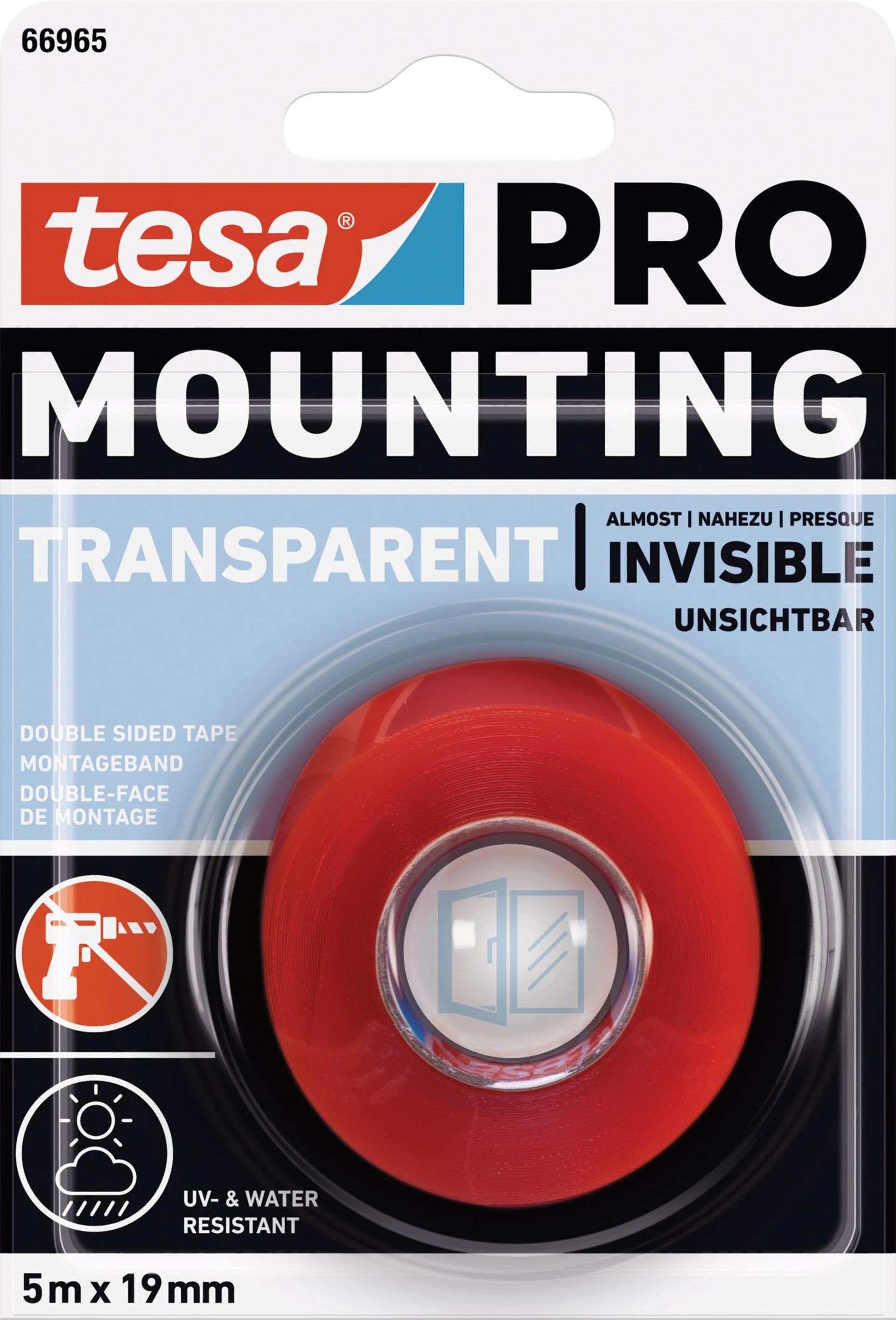 Tesa Mounting PRO ruban adhésif industriel transparent 19 mm 5 m