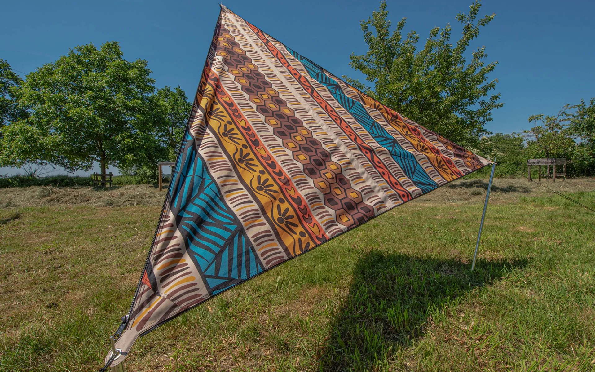 Bent Sonnensegel TC-Zip-Canvas Single aus Baumwoll-Mischgewebe Afrika Design