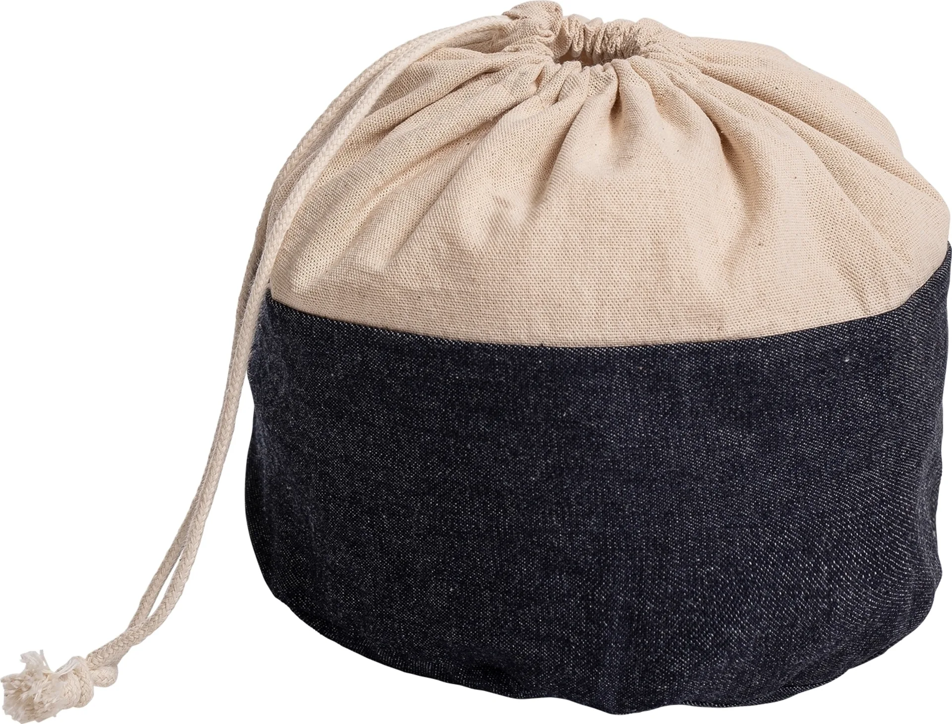 Nuts Innovations : sac à pain, corbeille à fruits, en jean avec cordon, taille moyenne