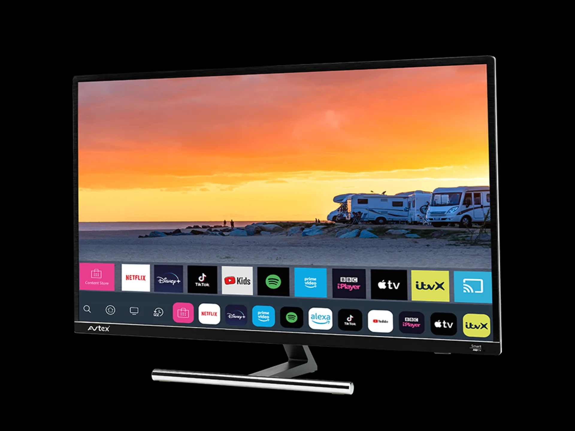 12V Fernseher 27" Webos Full HD Smart TV, o.Standfuß/ 230V Kabel