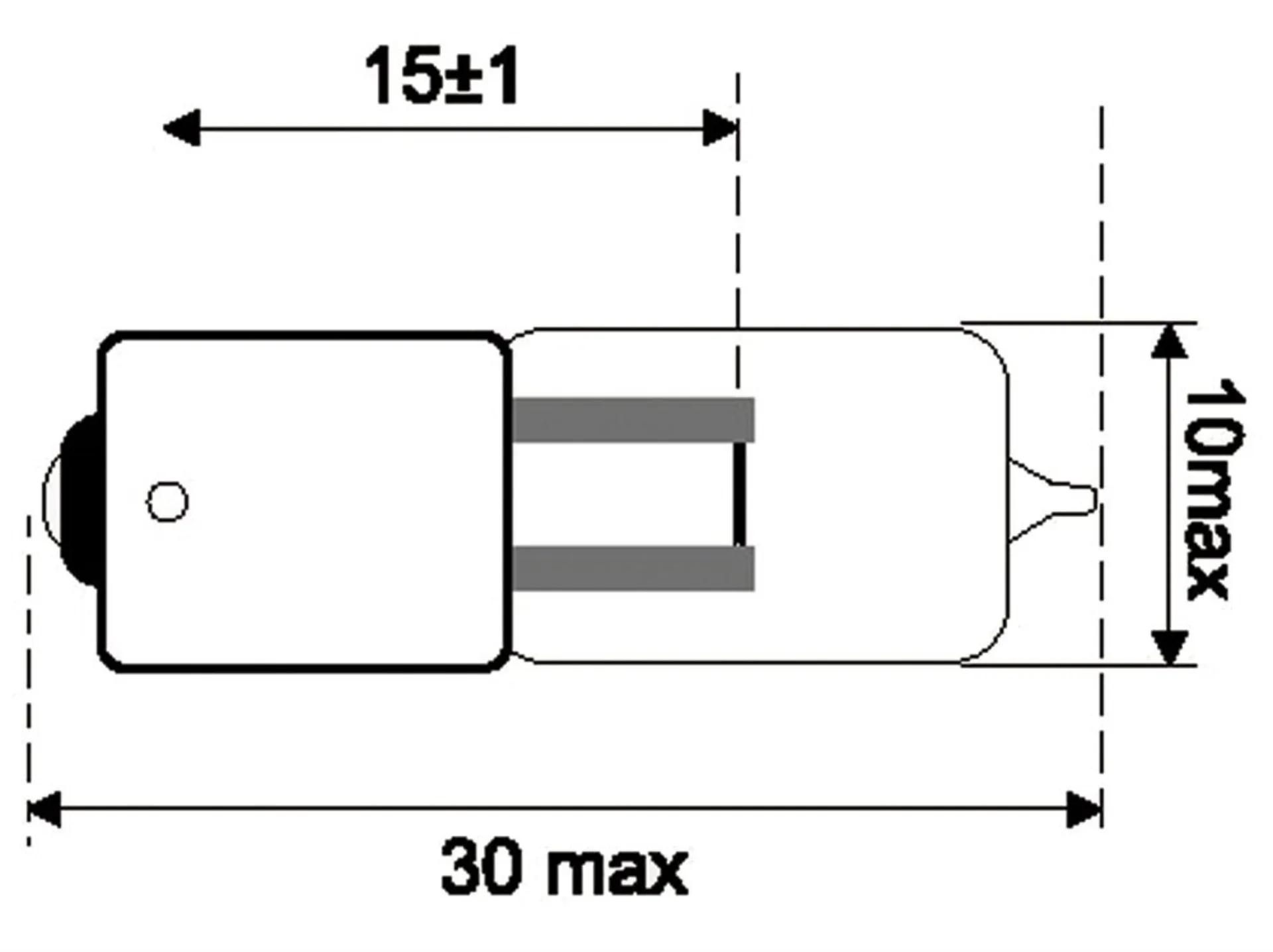 Osram Glühlampe halogen BA9s 12V 5W 12V 5W BA9s