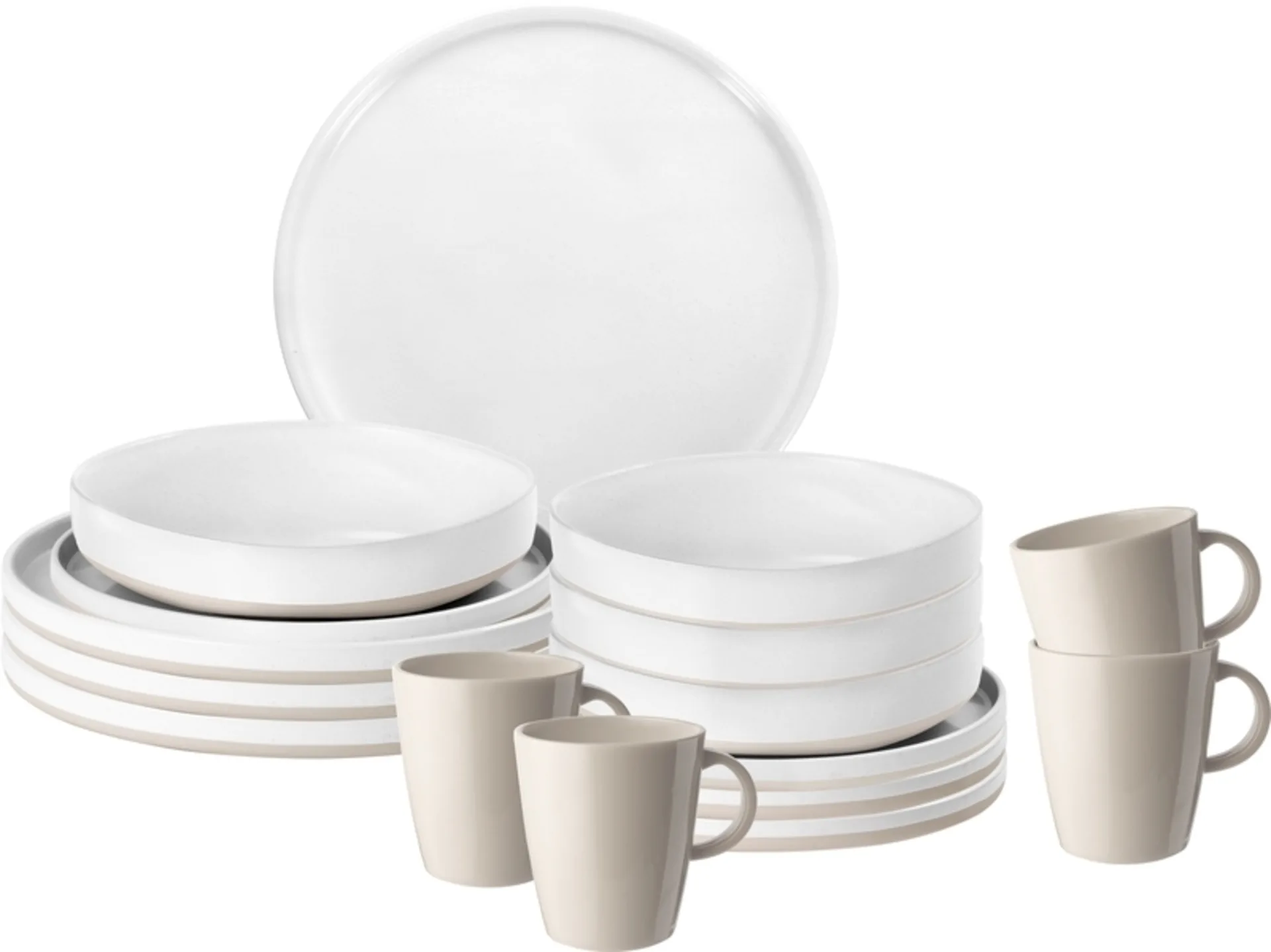 Melamin-Geschirr-Set Odette - 16-teilig - Für 4 Personen Melamin-Geschirr-Set Odette - 16-teilig - Für 4 Personen