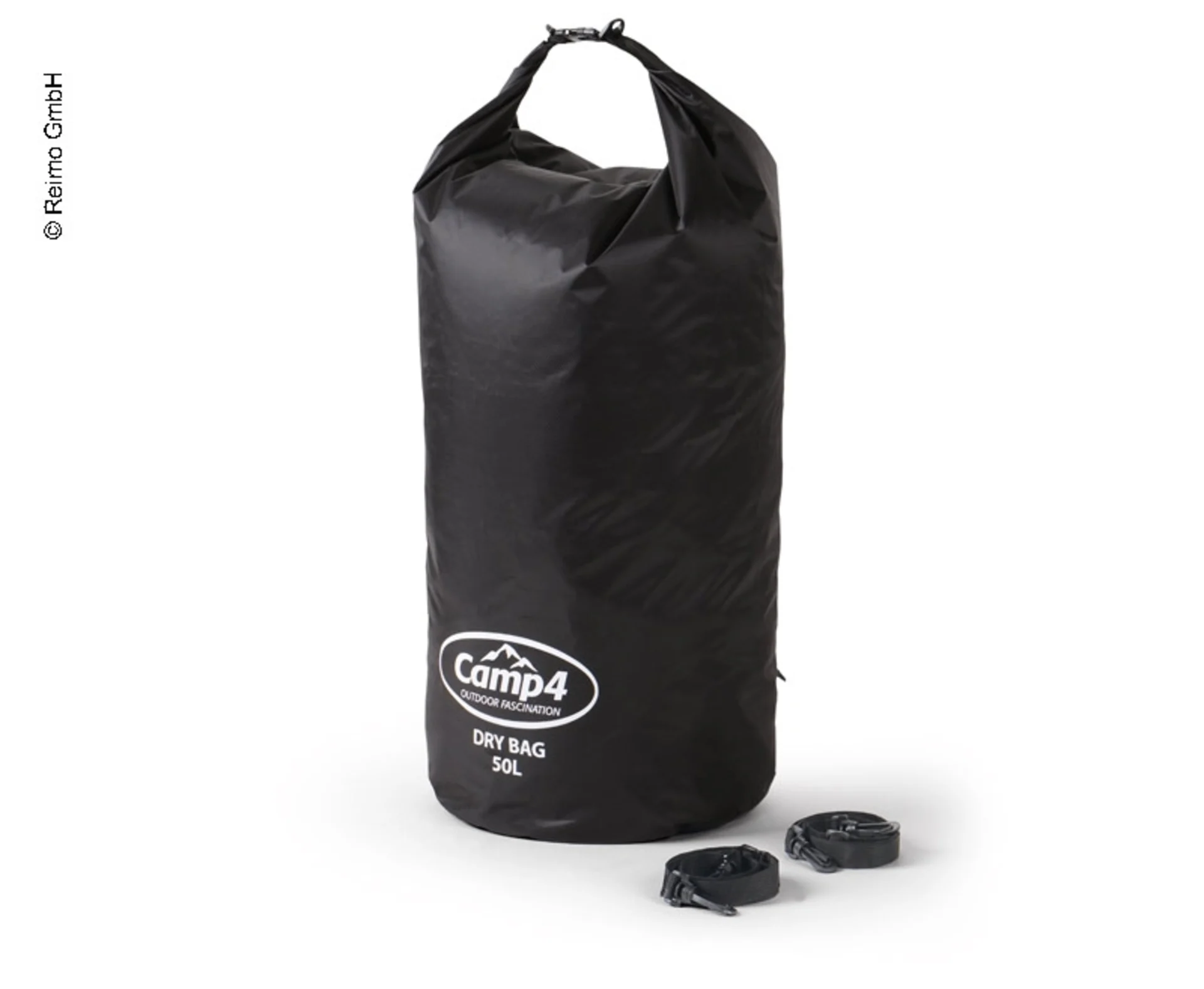 Sac de rangement étanche avec bretelles - 50L, noir