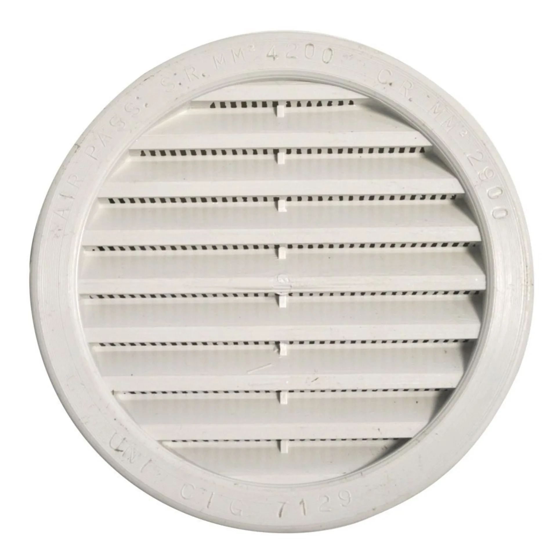 Lüftungsgitter rund 120 mm weiss