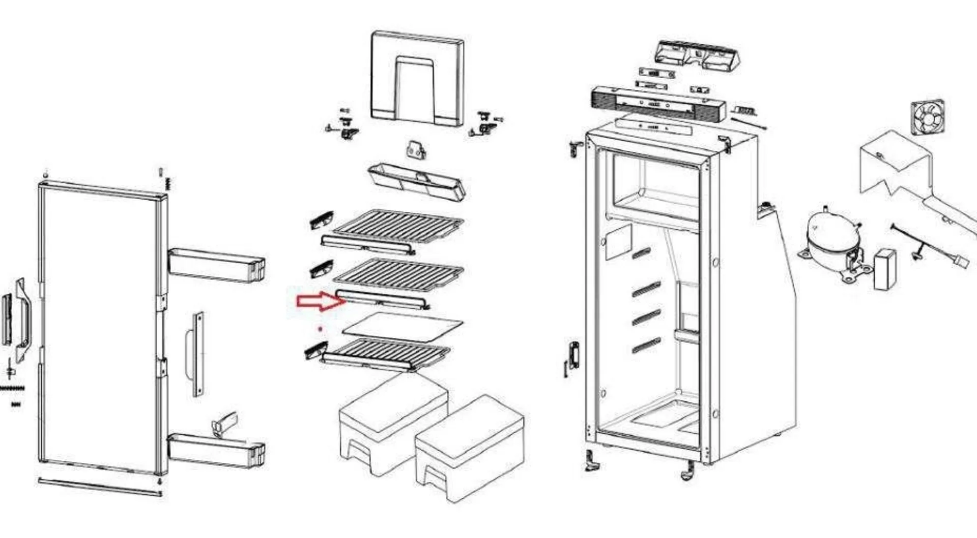 Bac à aliments Thetford T1090/T2090