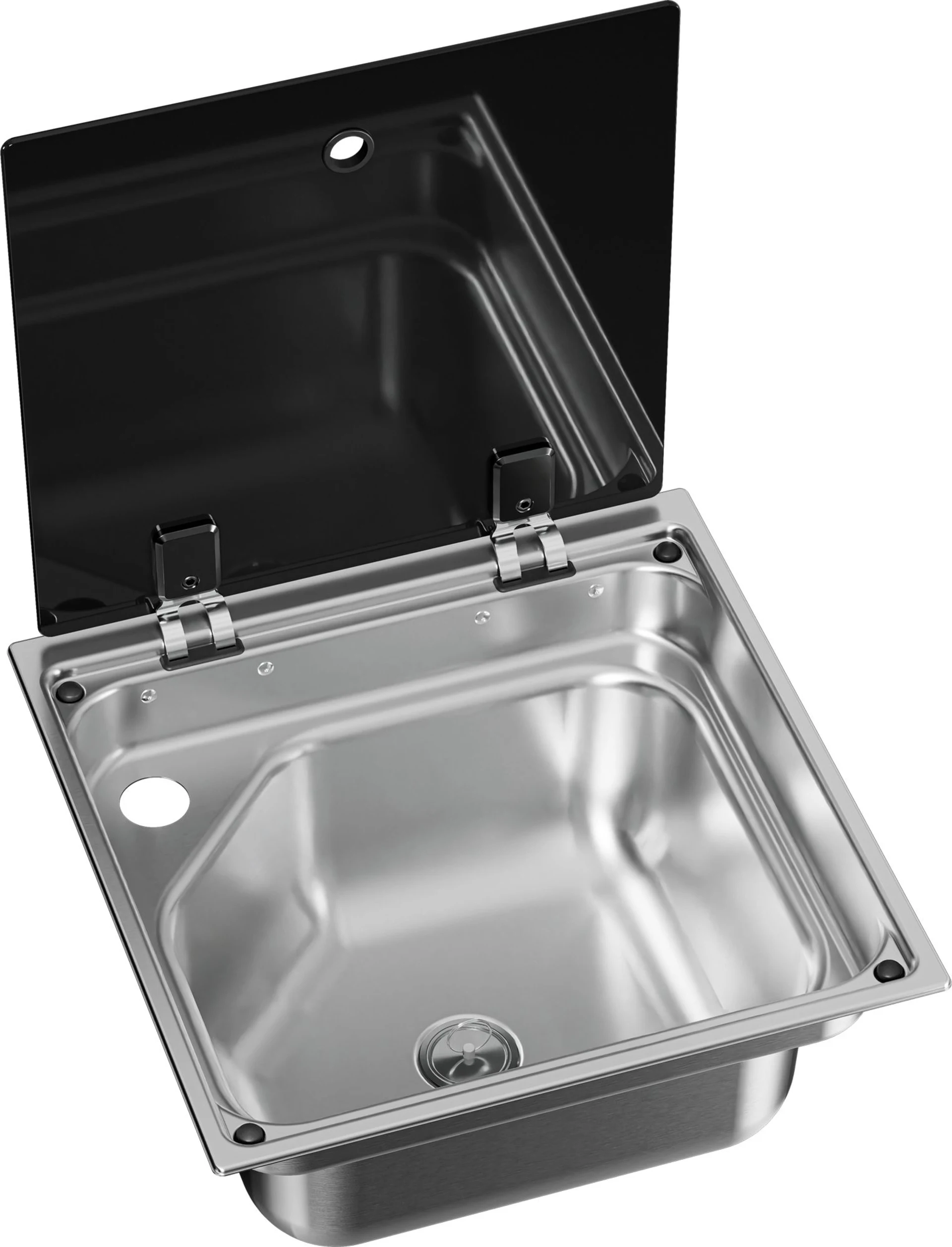 Dometic Spülbecken eckig CVS1350G mit Glasabdeckung