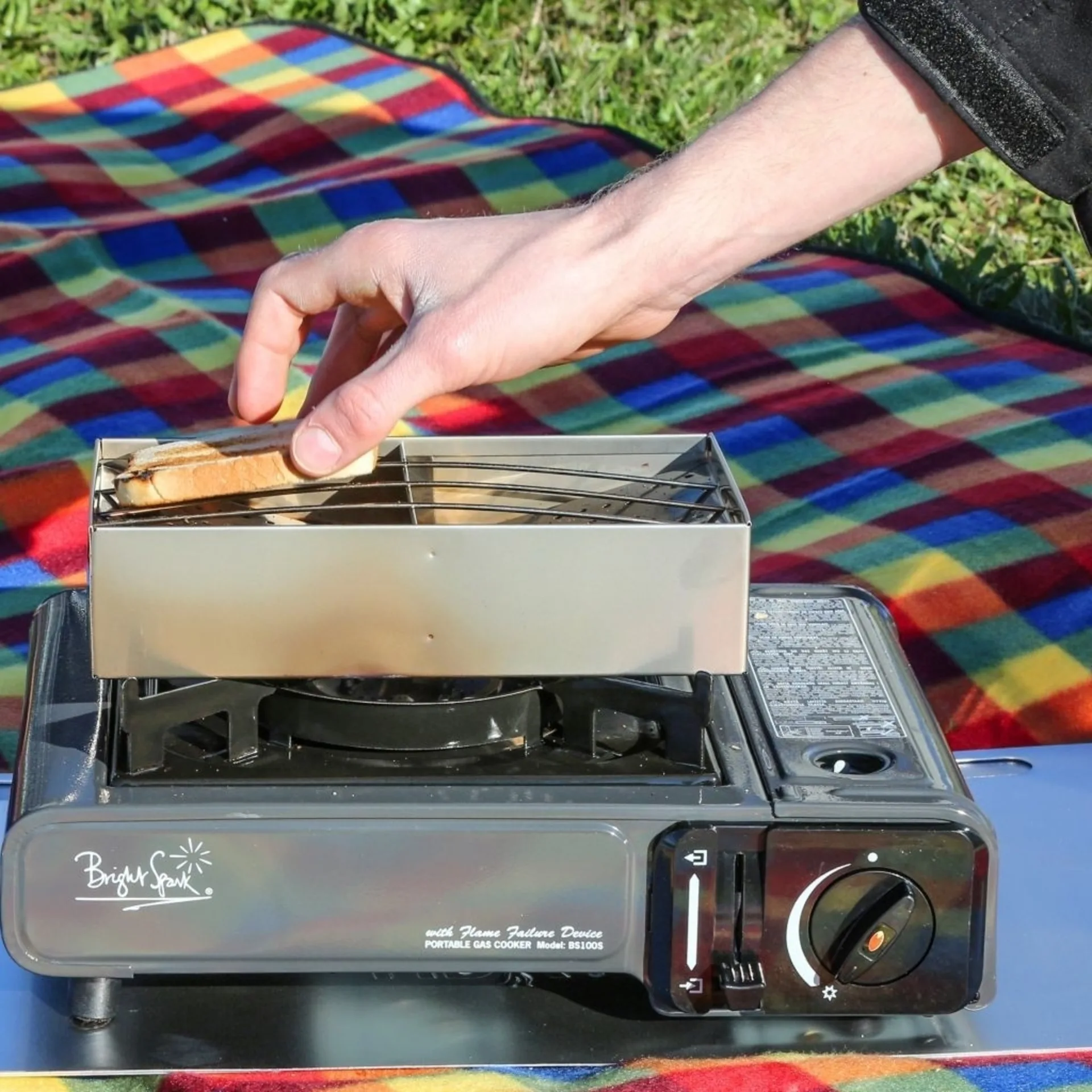 Camp-A-Toaster Grille-pain en acier inoxydable pour réchaud à gaz