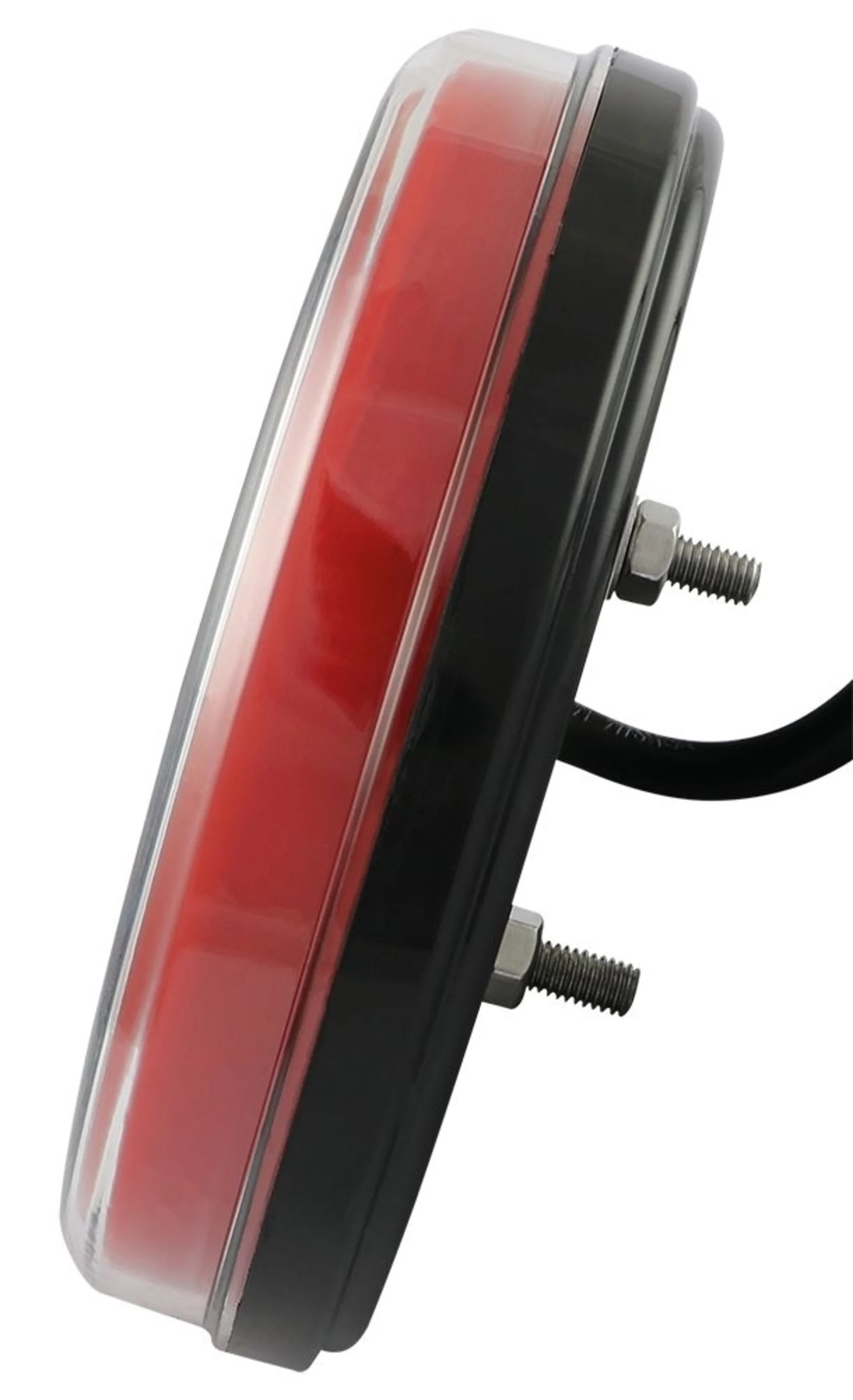 WAS - LED-Schlussleuchte 12/24 V links ø 142 x 38 mm, IP68, dynamisches Blinklicht