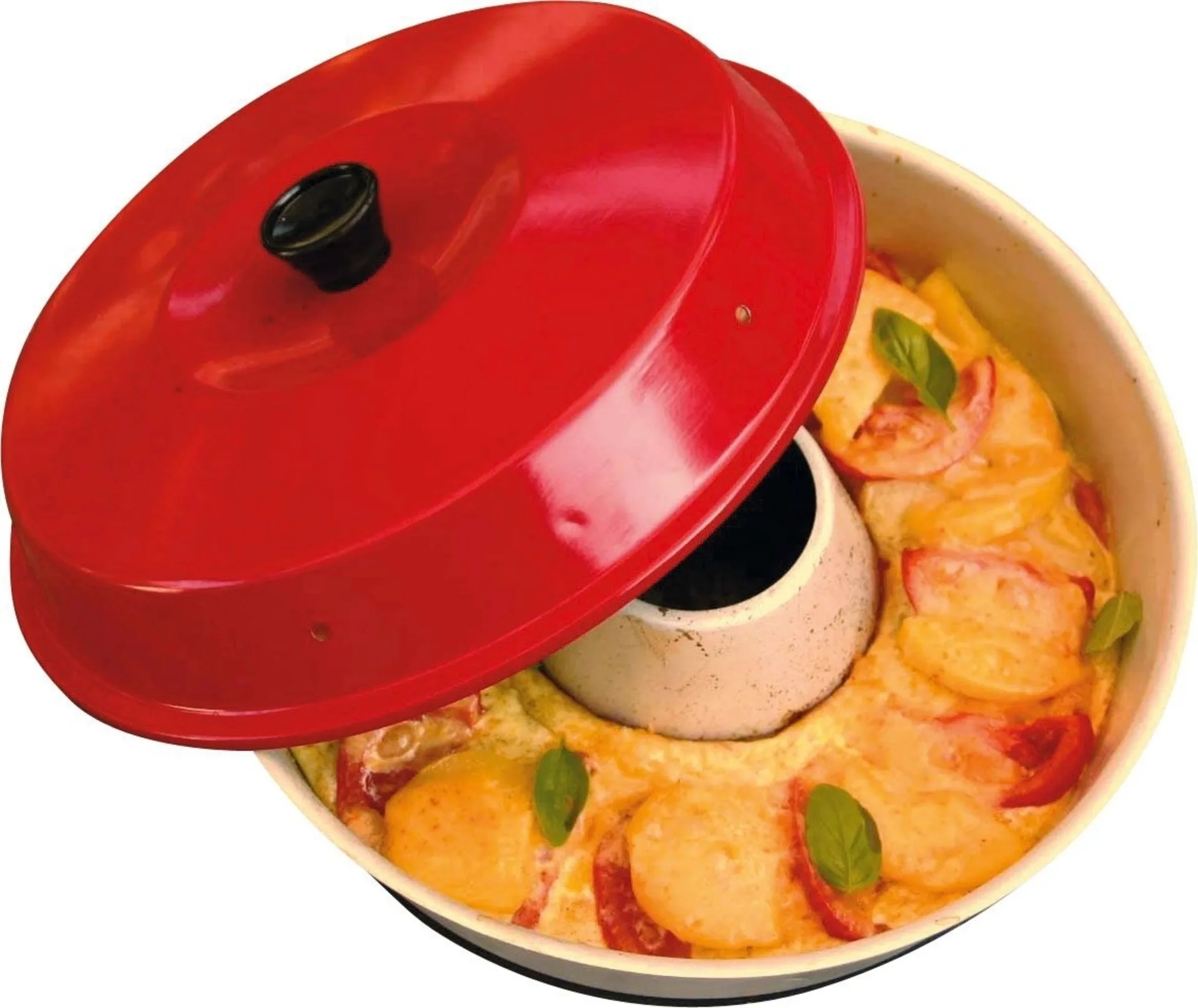 Omnia Campingbackofen Set 3-teilig inkl. Silikonbackform & Aufbackgitter