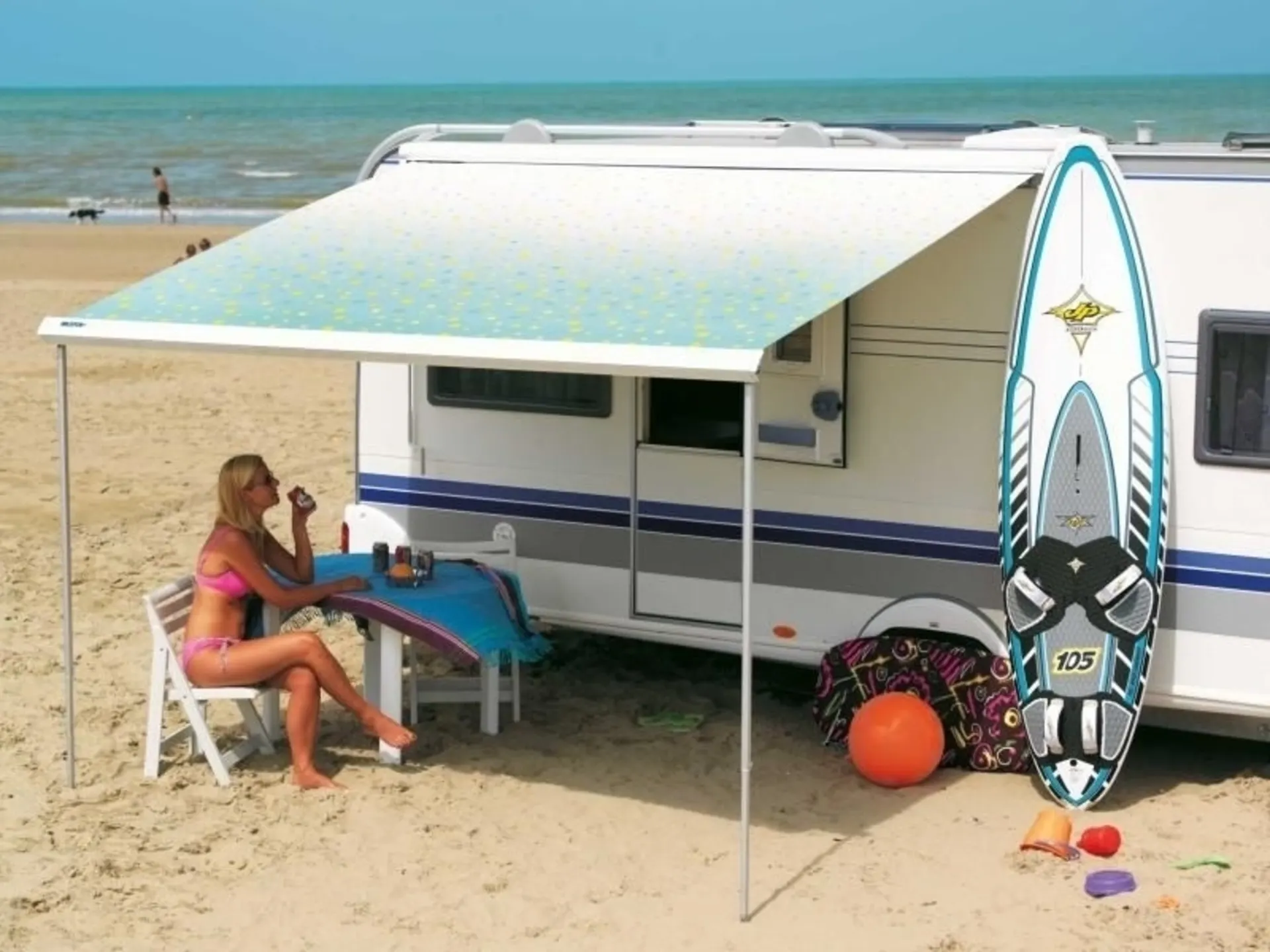 Perfect Roof 2500, 4,0m Grey Waves, Gehäuse weiss