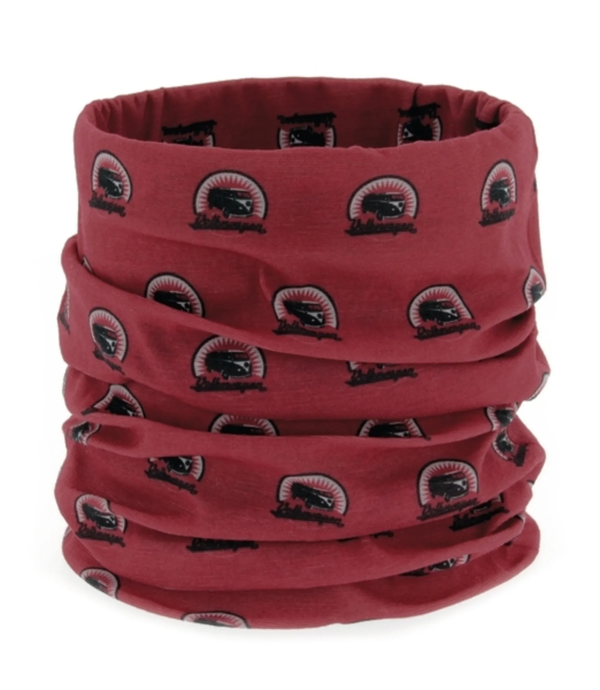 Foulard multifonctionnel VW Collection Vintage Logo, rouge en polyester Foulard multifonctionnel VW Collection Vintage Logo, rouge en polyester
