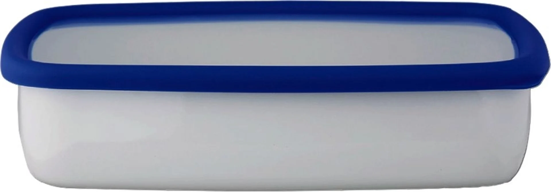 Boîte de conservation HoneyWare en émail, modèle plat XL, 3 litres, bleue